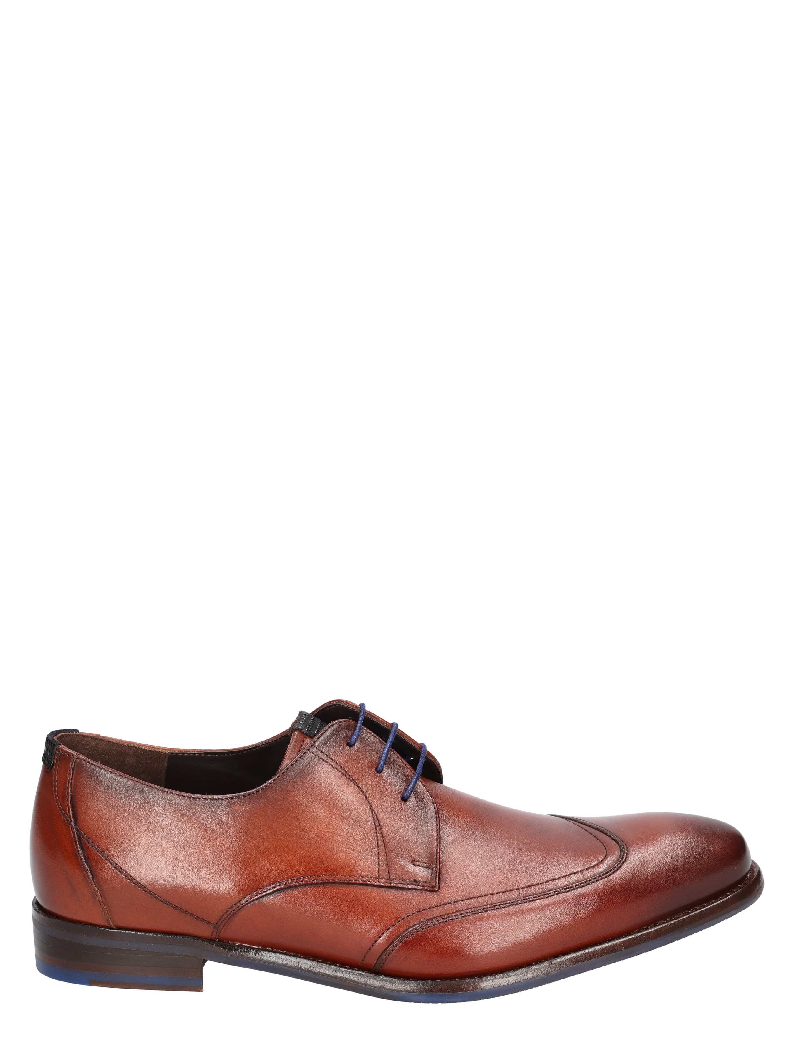 Floris van Bommel - De Stijler SFM-30173 07.00 Dark Cognac H-Wijdte - Heren - Veterschoenen - Nette Veterschoenen - 33807_22_1