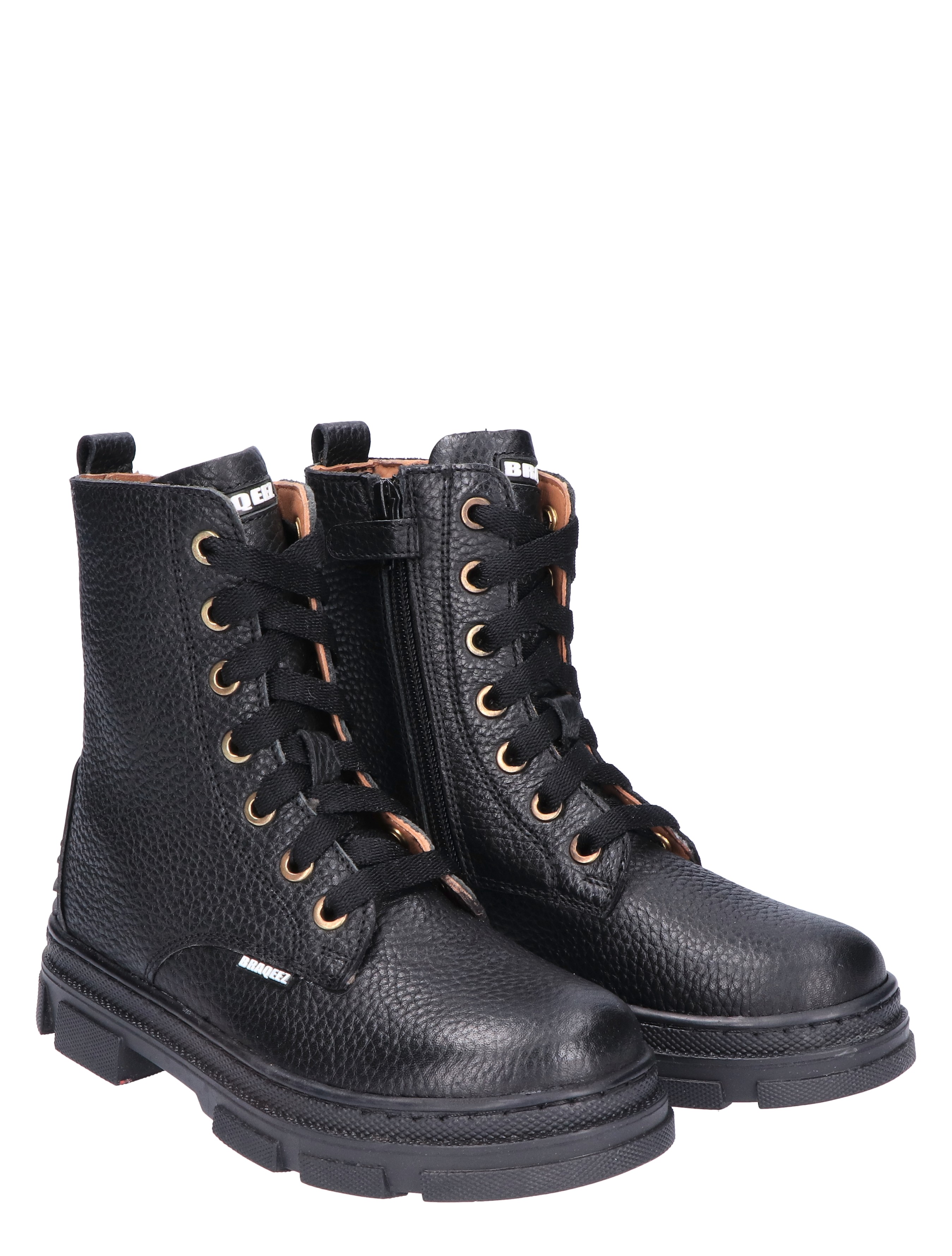Braqeez - 424751 Black - Meisjes - Veter Boots - Boots - 45735_11_5