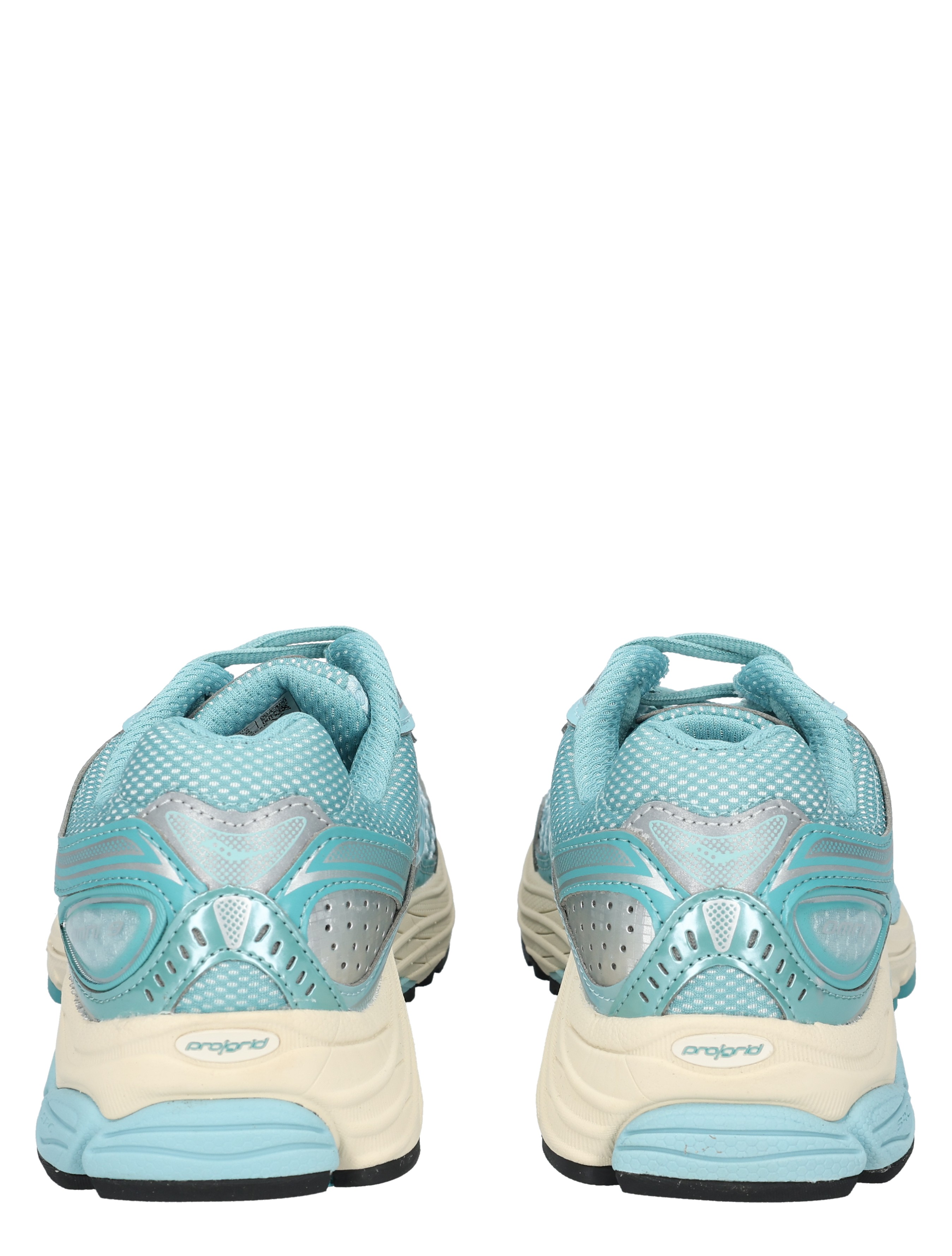 sport shoes, light blue, mesh, comfort sole, rear view