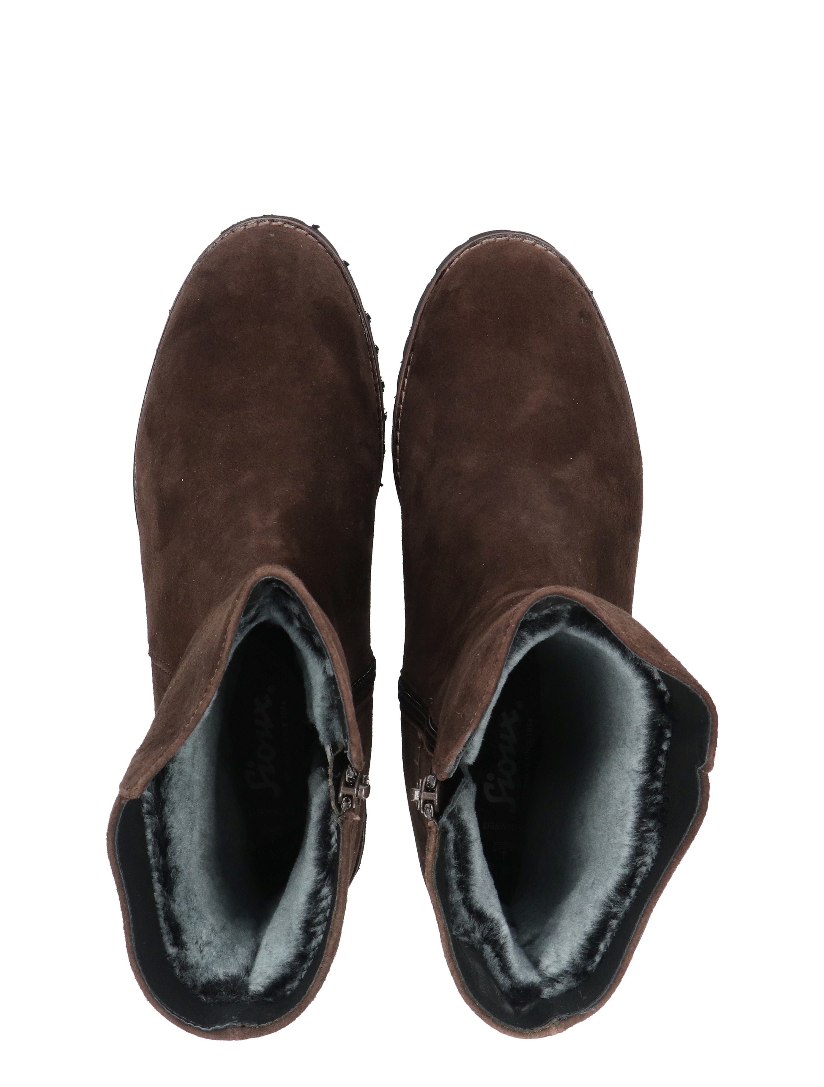 laarzen, bruine suede, middenhoog, binnenvoering fur, zachte pasvorm