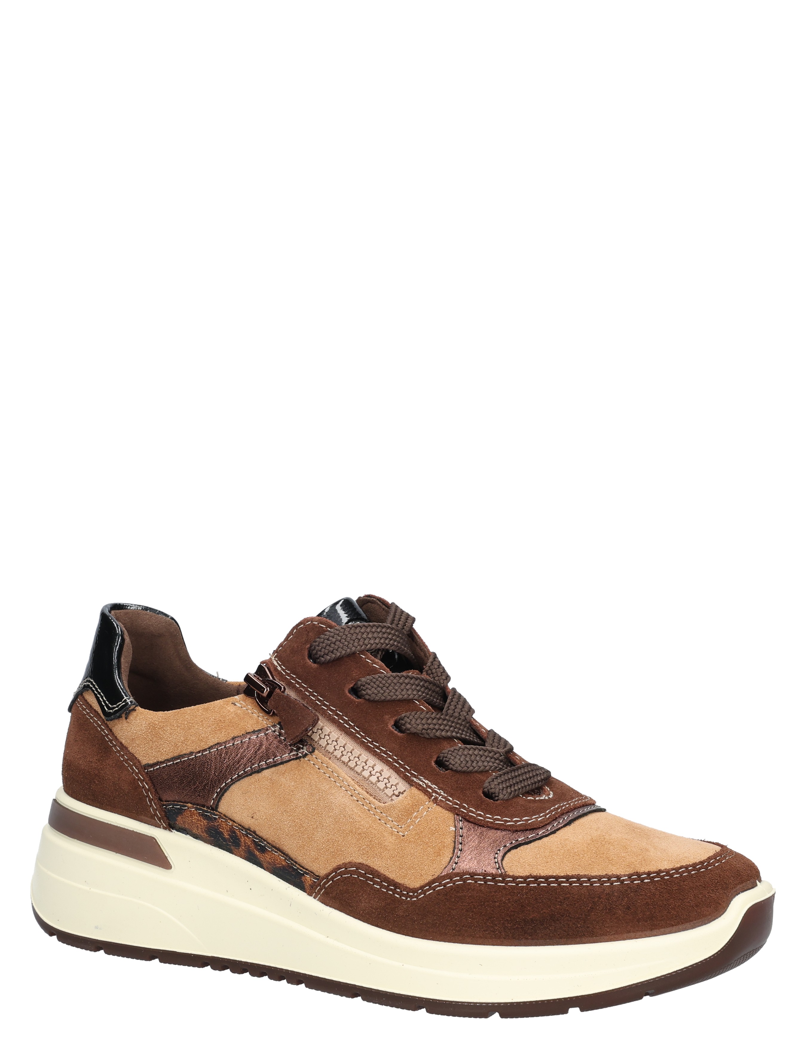 Ara - 12-57702-26 26 MOCCA,BISCUIT,NUTS,SCHWARZ - Dames - Veterschoenen - Casual Veterschoenen - 48837_22_3