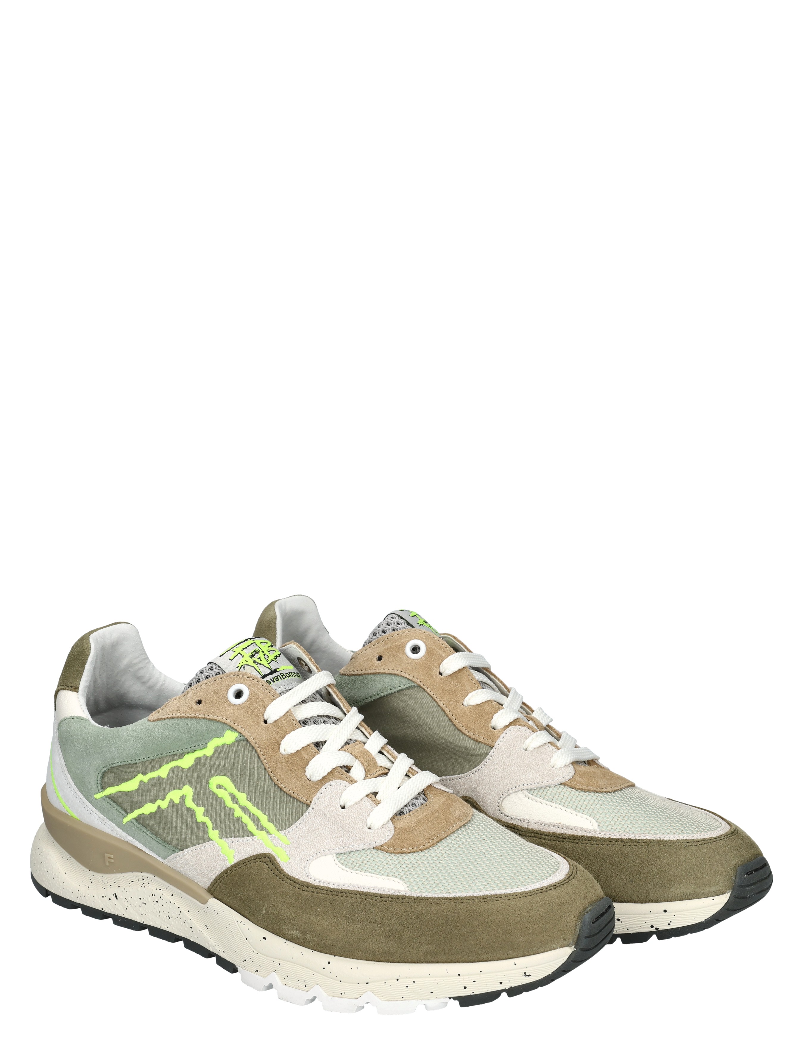 Floris van Bommel - De Treener 10243 52-01 Light Green G+ Wijdte - Heren - Lage Sneakers - Sneakers - 50662_66_6