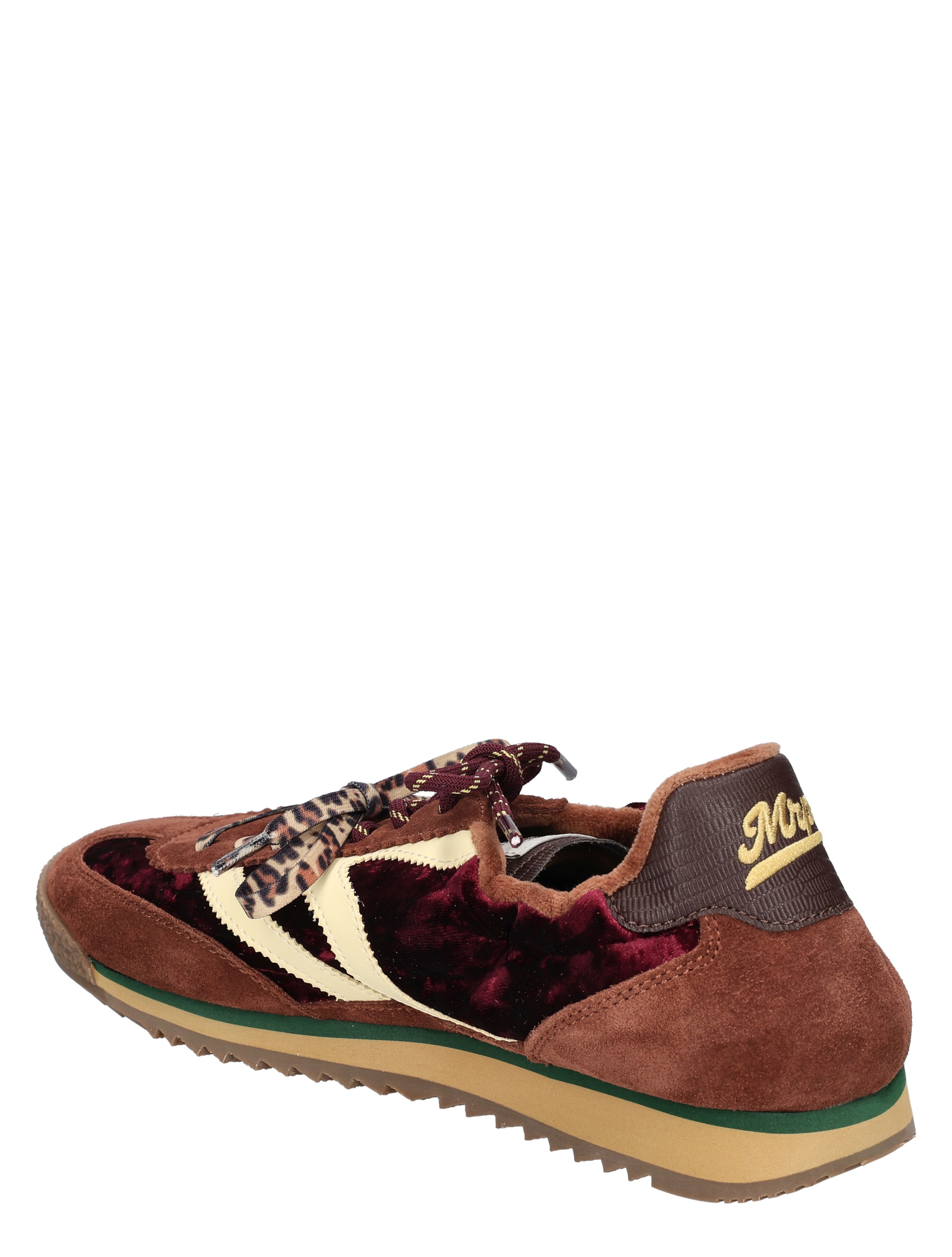 sneaker, dameschoenen, suede, velvet, leopard-detail