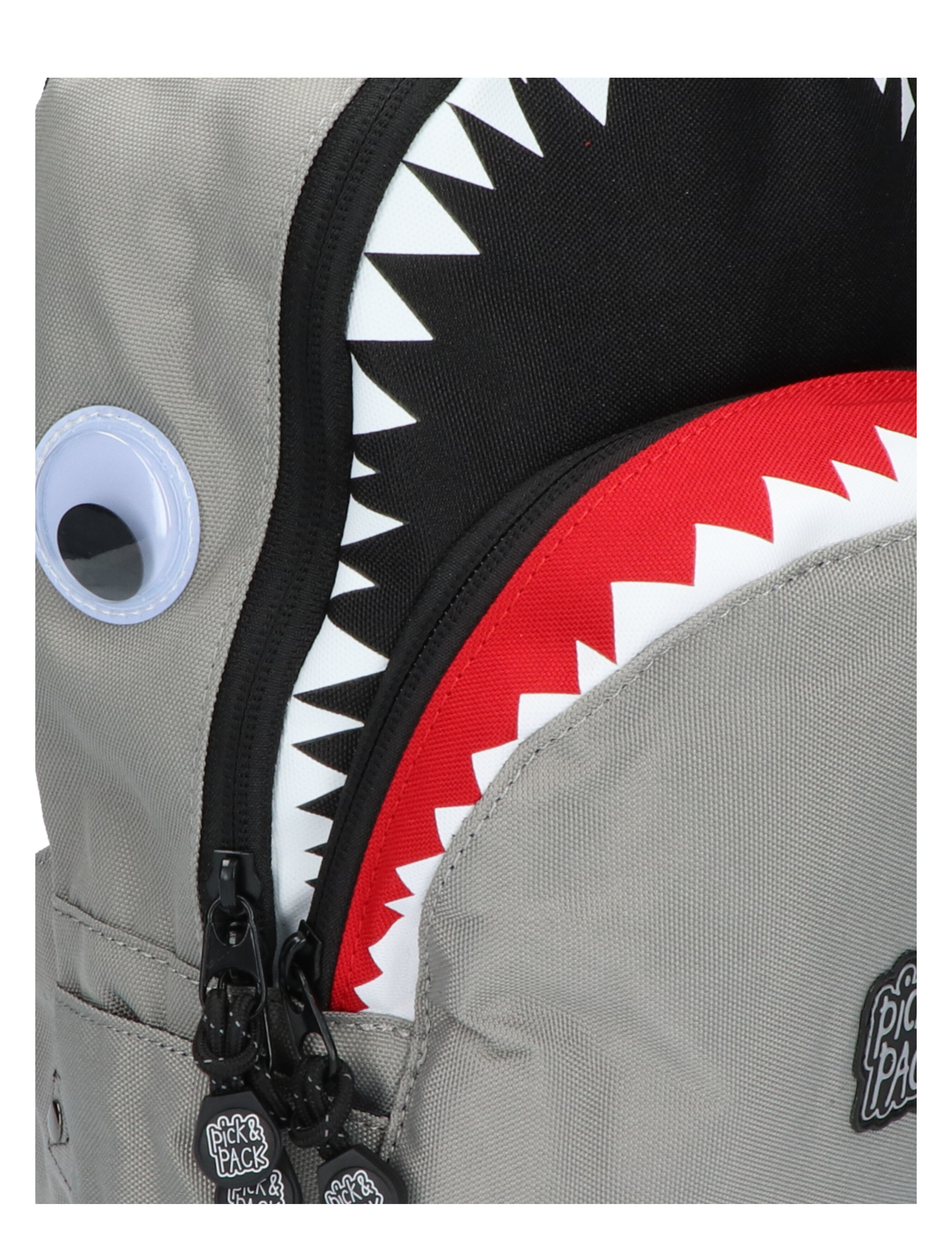 Shark Shape Backpack S Grey