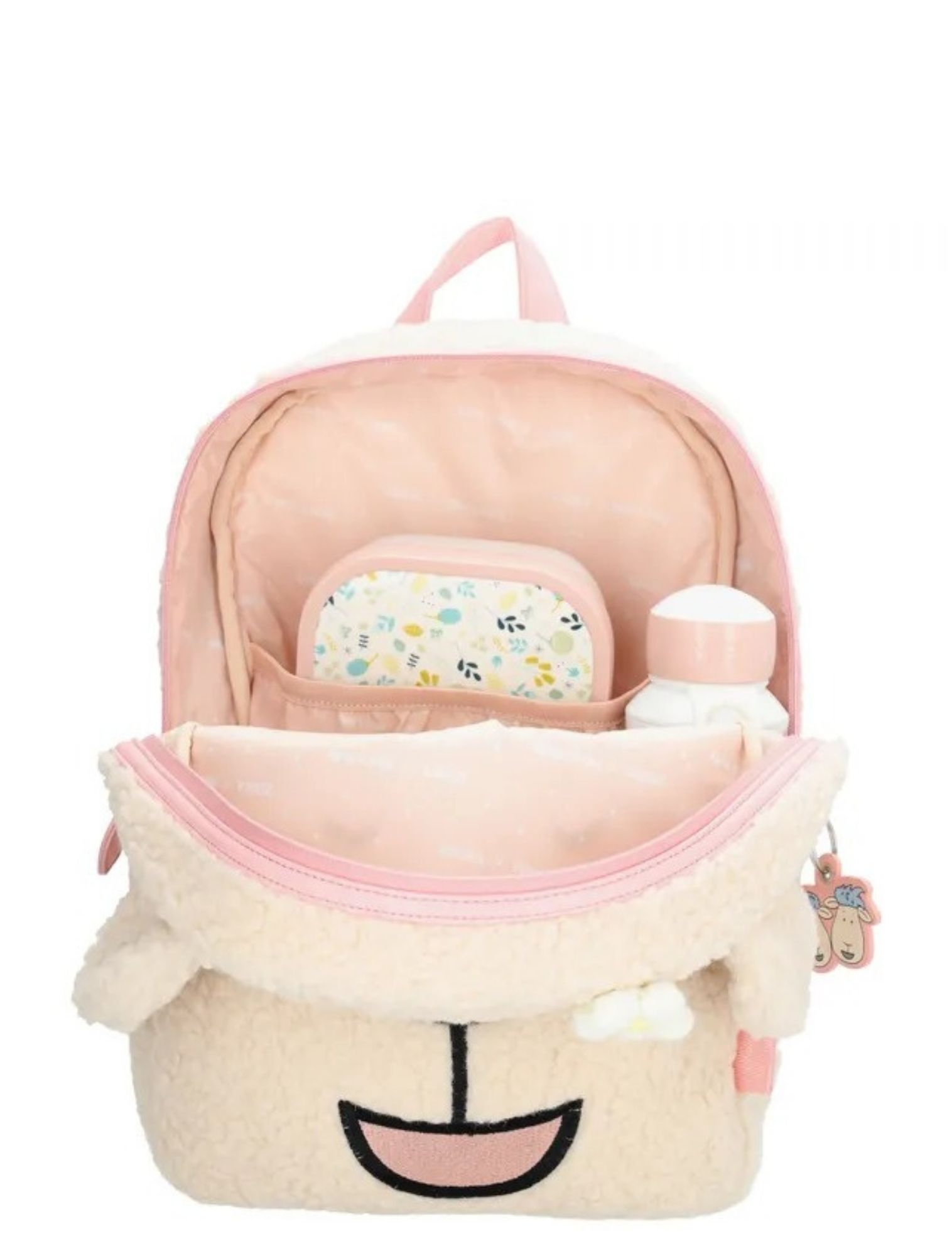 rugzak, kindvriendelijk, roze, fleece, accessoires