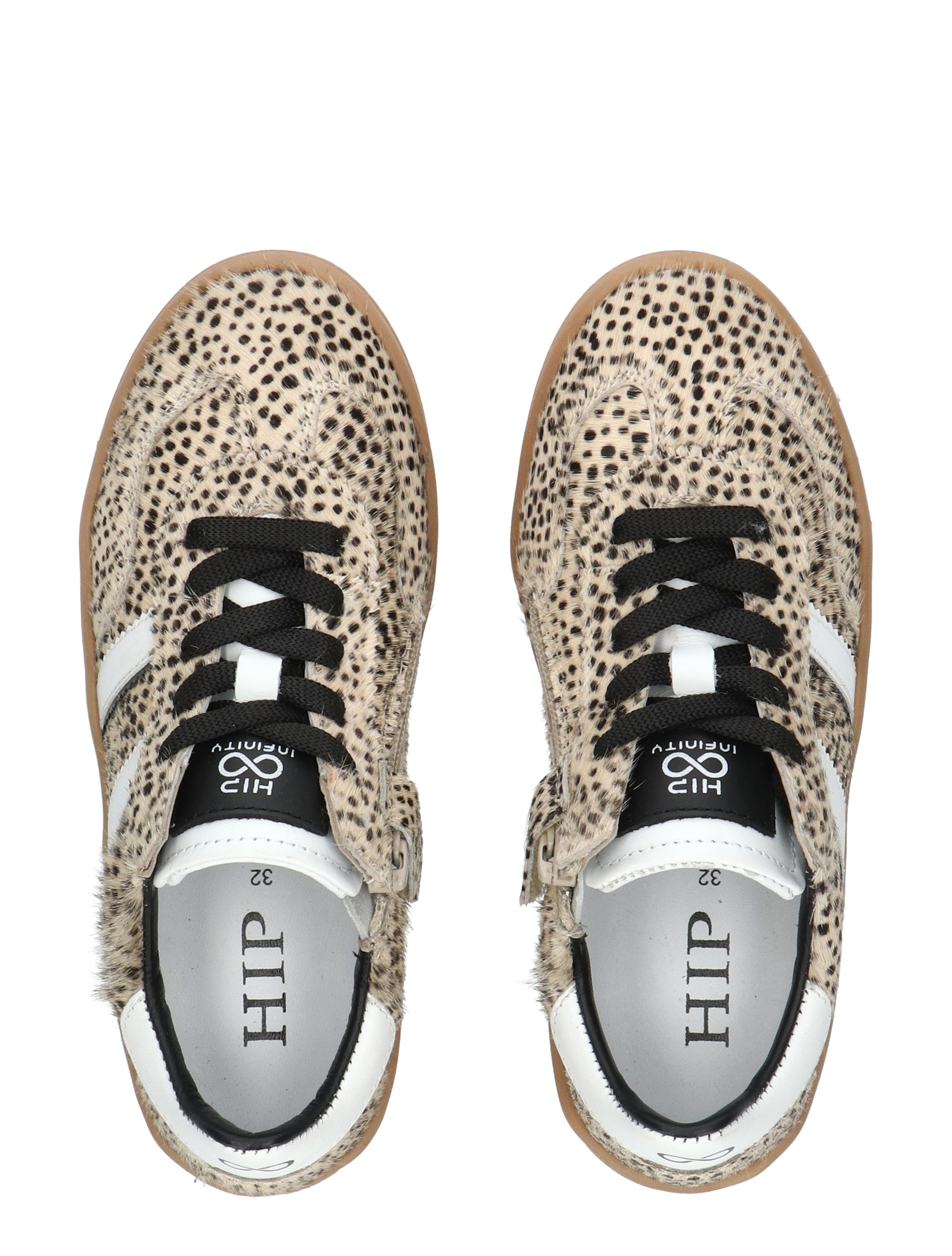 Hip - H1500 White Black - Meisjes - Veterschoenen - 50590_71_7