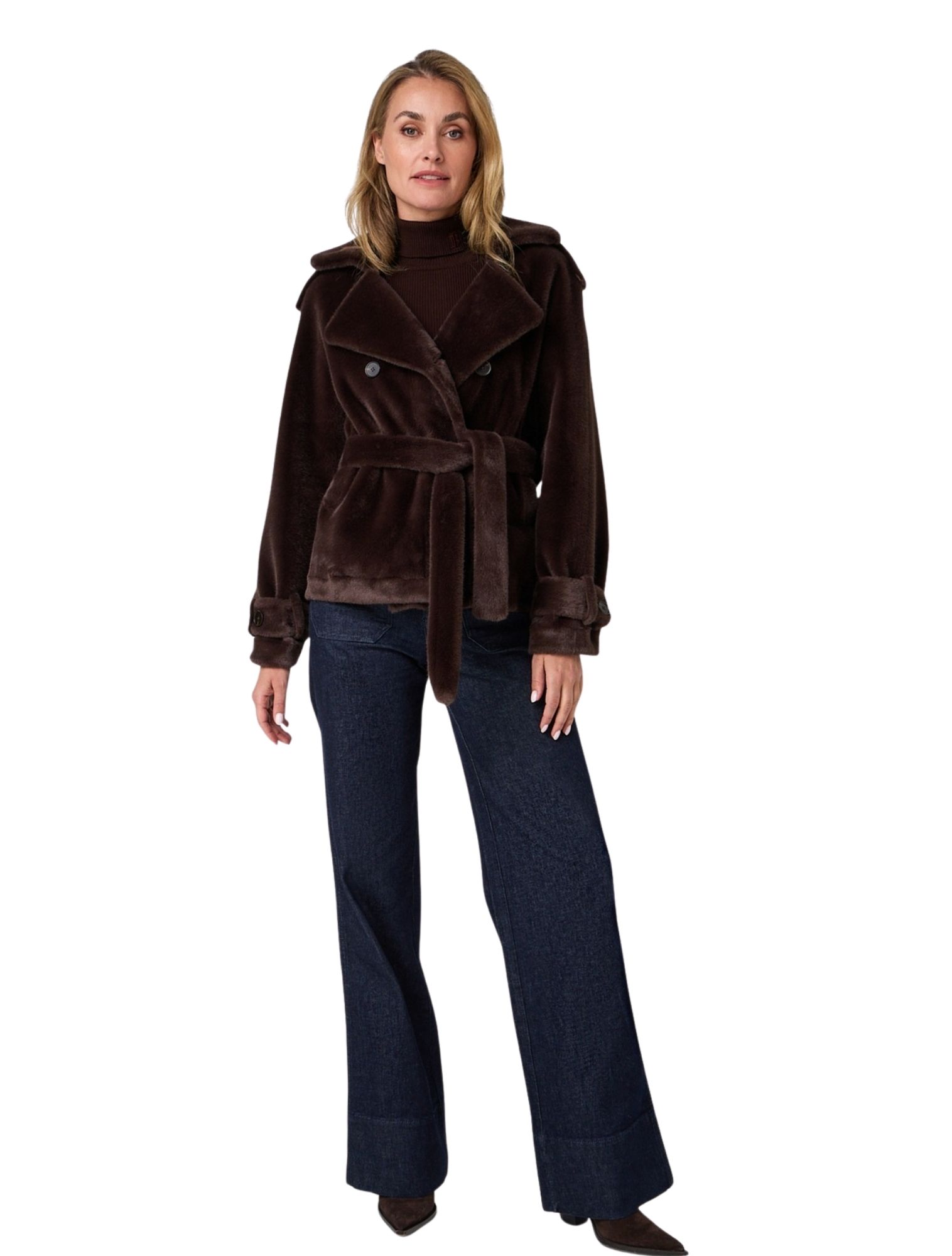 Ibana - Cristel Coffee Bean Brown - Dames - Jassen en Jacks - 48299_22_4