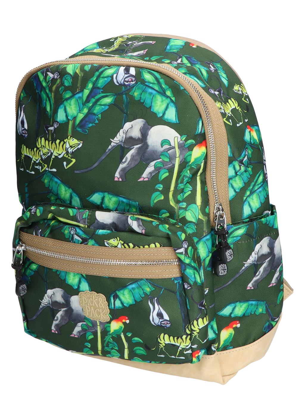 Pick en Pack - Happy Jungle-M Bamboo - Jongens - Rugtassen - 41171_66_3