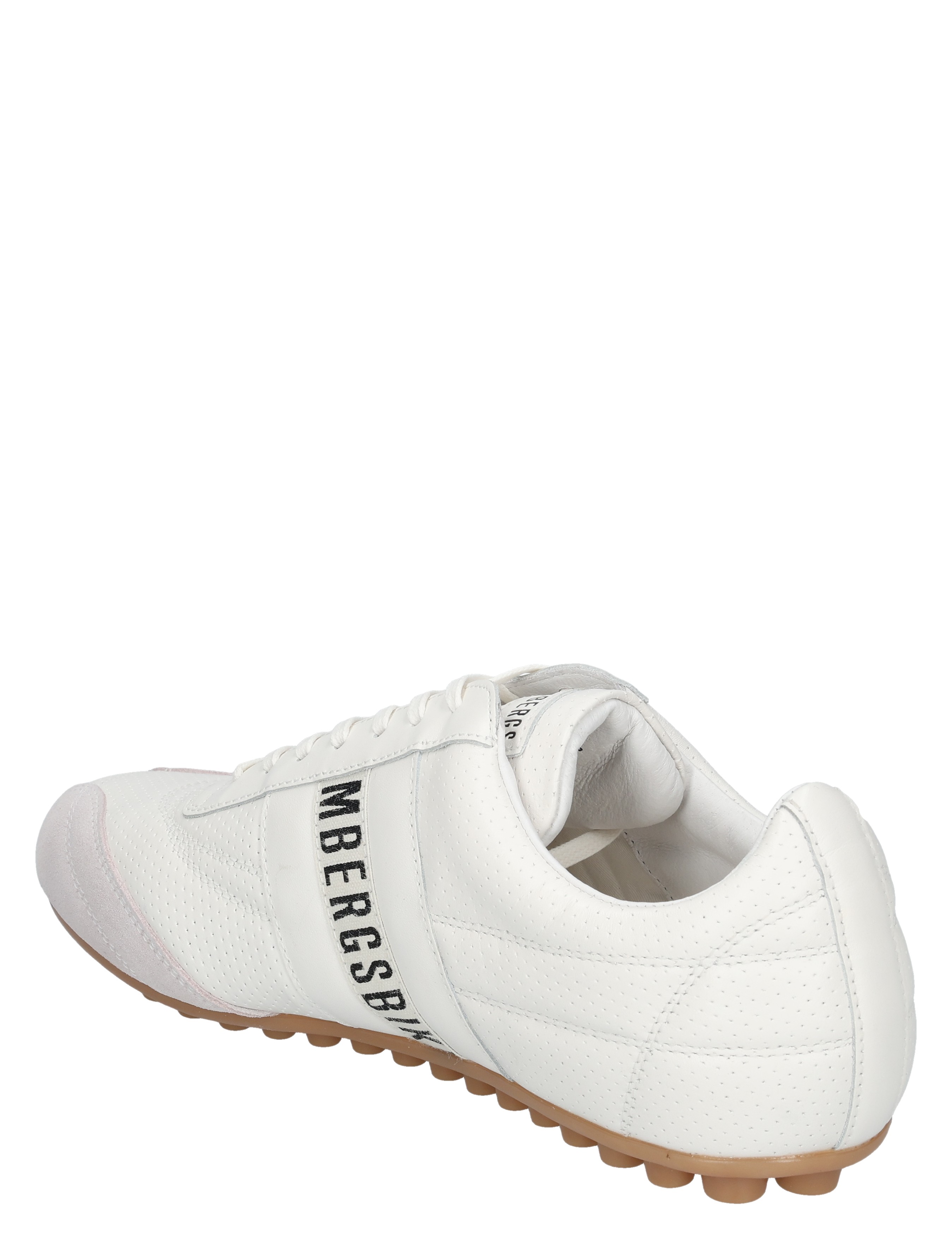 witte schoen, sportieve schoen, leder/kunstleder, witte fluwelen?, gumzool met noppen