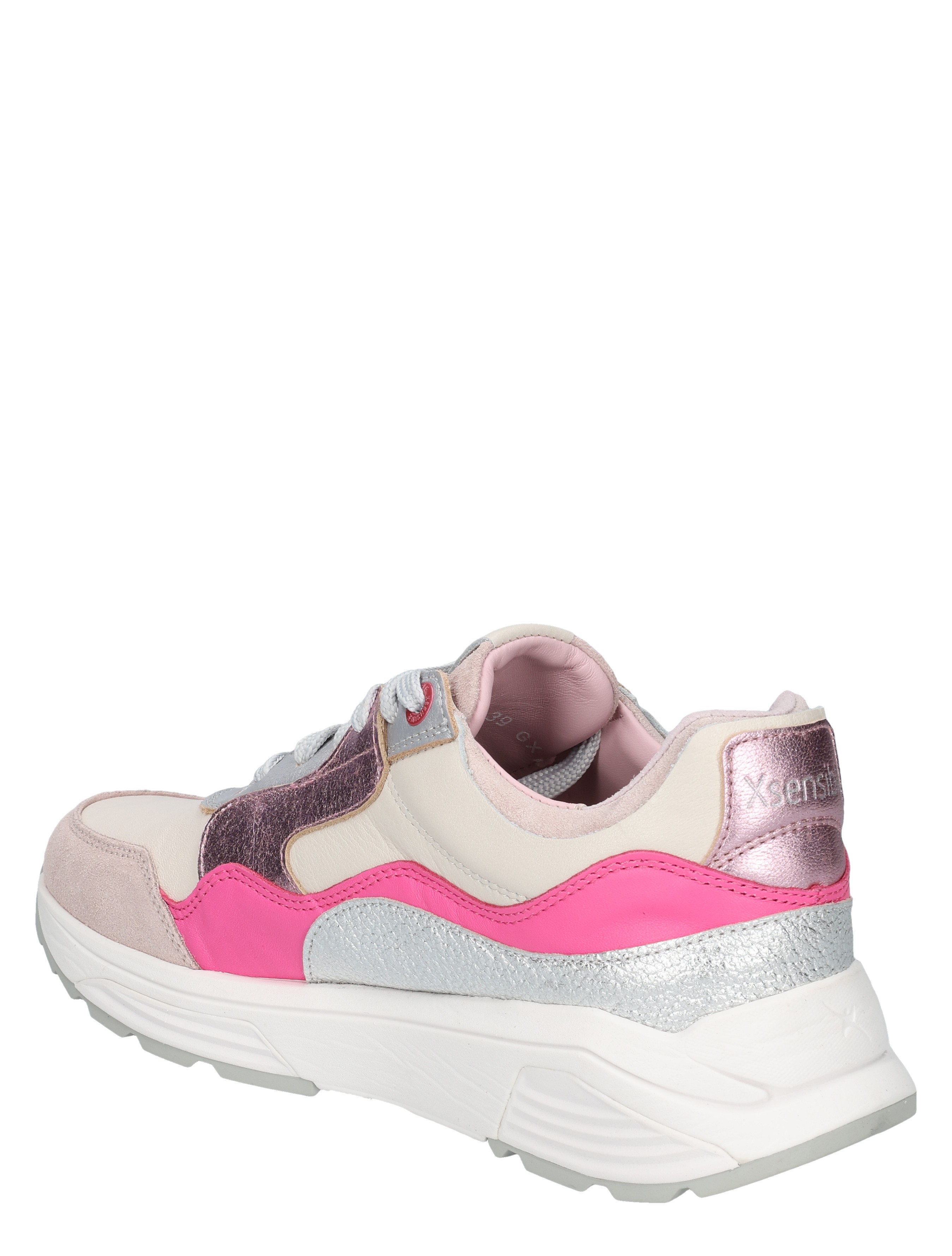 sneaker, sportschoen, roze, glansaccent, zoolvorm