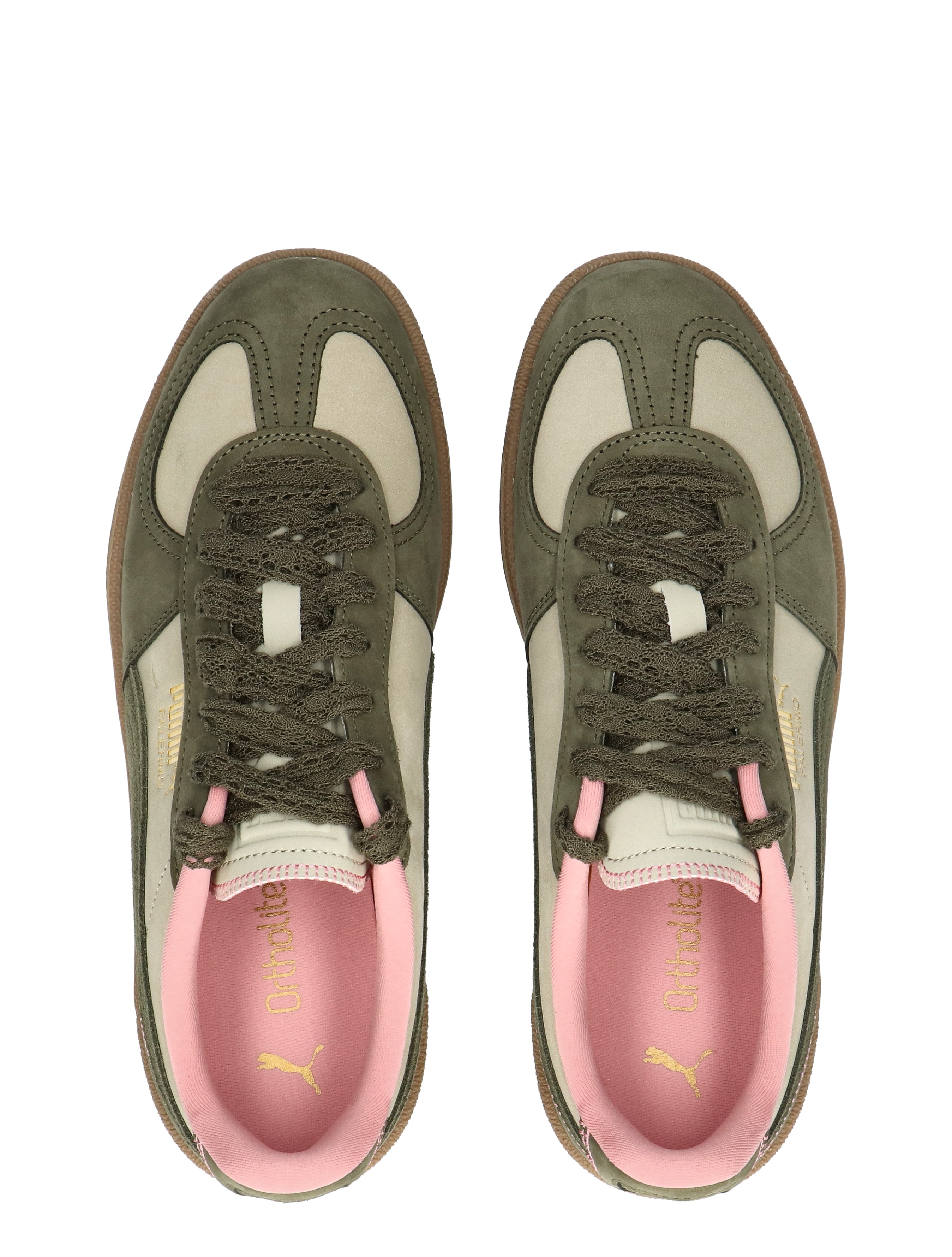 Puma - Palermo Lux 405493 01 Pebble Gray Loden Gr - Dames - Sneakers - Lage Sneakers - 49700_67_7