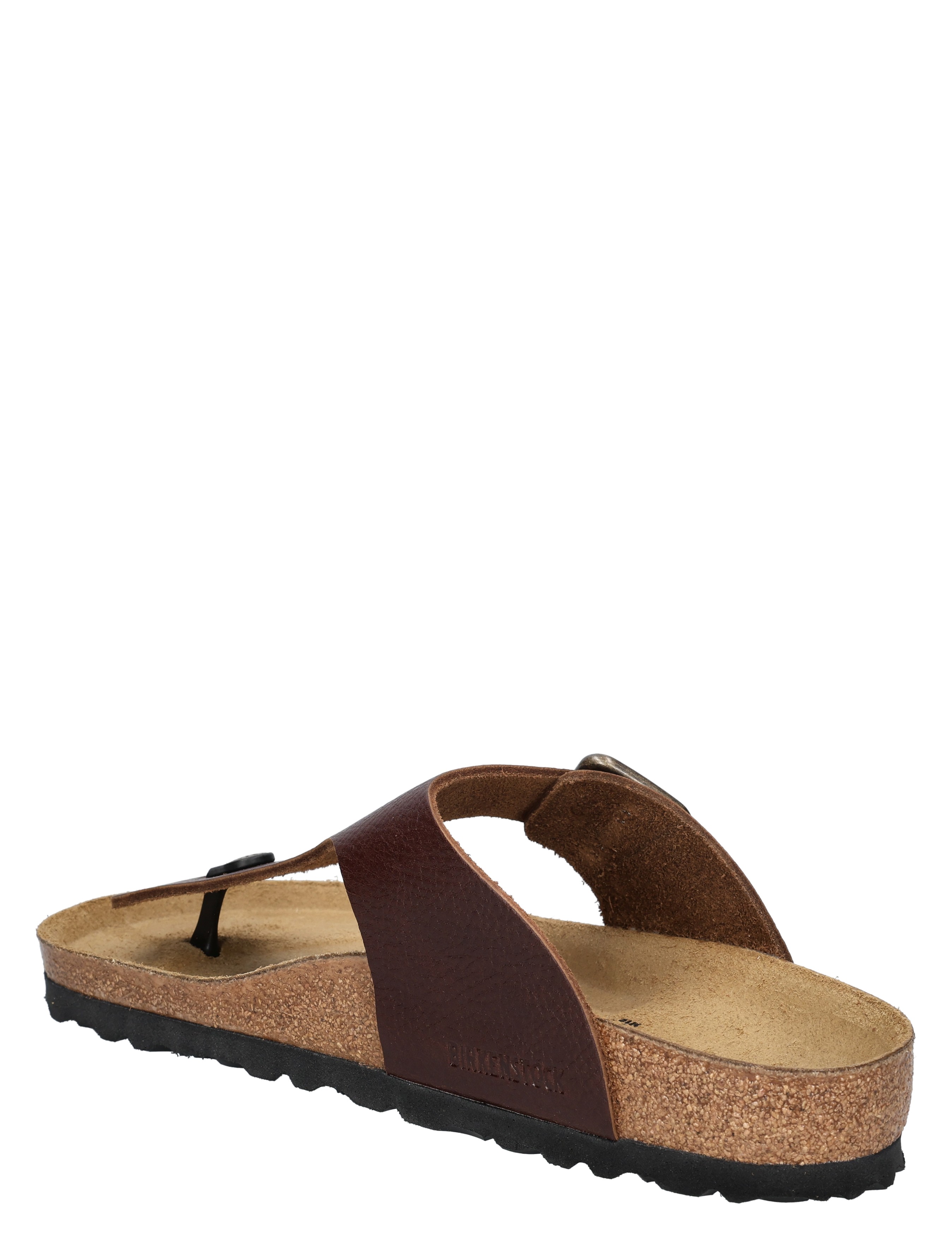 slip-on, sandalen, bruine, corkzool, gepolsterdezool