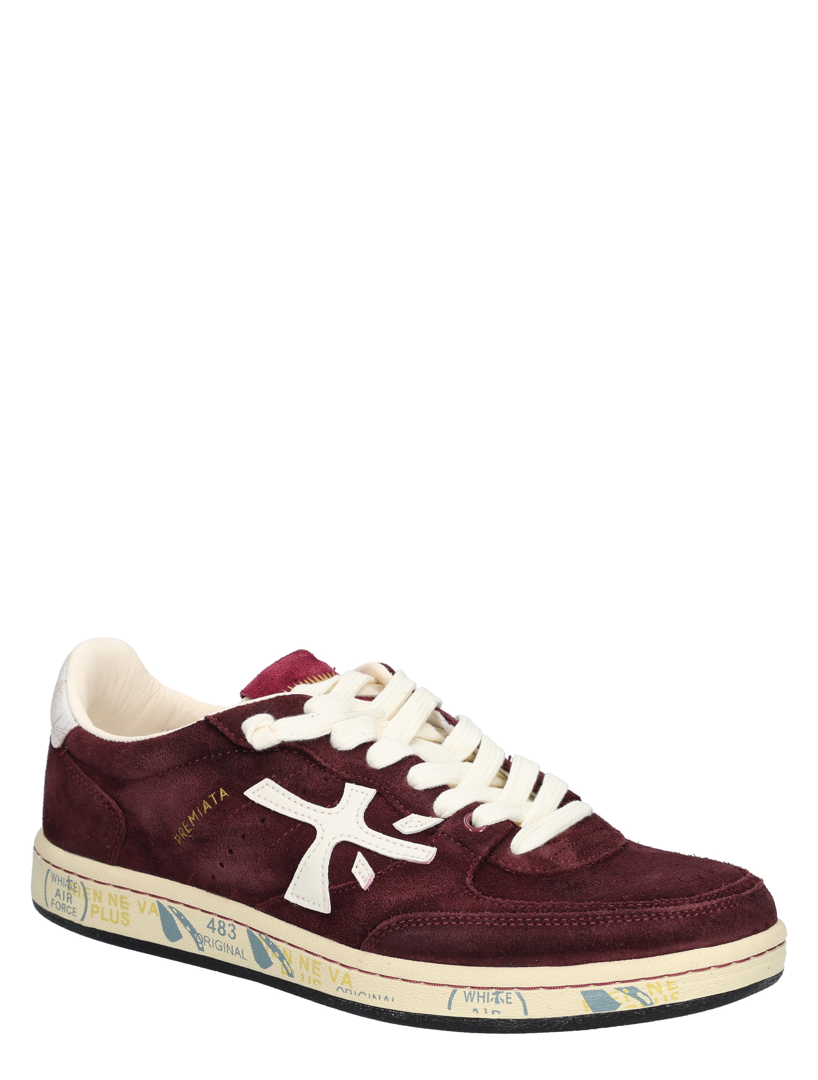 Premiata - BSKT Clay Men 7707 Burgundy - Heren - Lage Sneakers - Sneakers - 48274_42_3