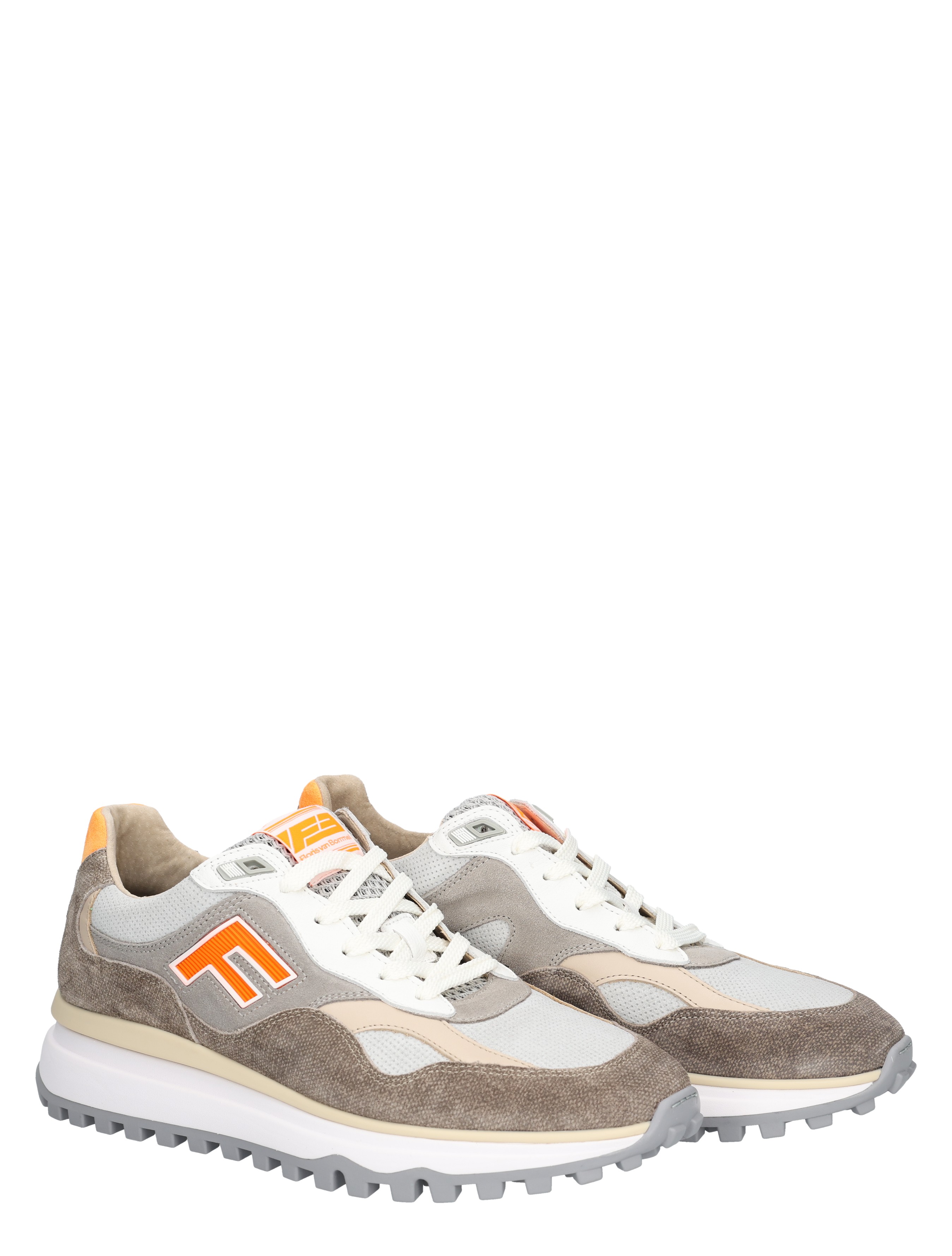 Floris van Bommel - De Gripper 10238 34-02 Taupe G+ Wijdte - Heren - Lage Sneakers - Sneakers - 50664_77_5