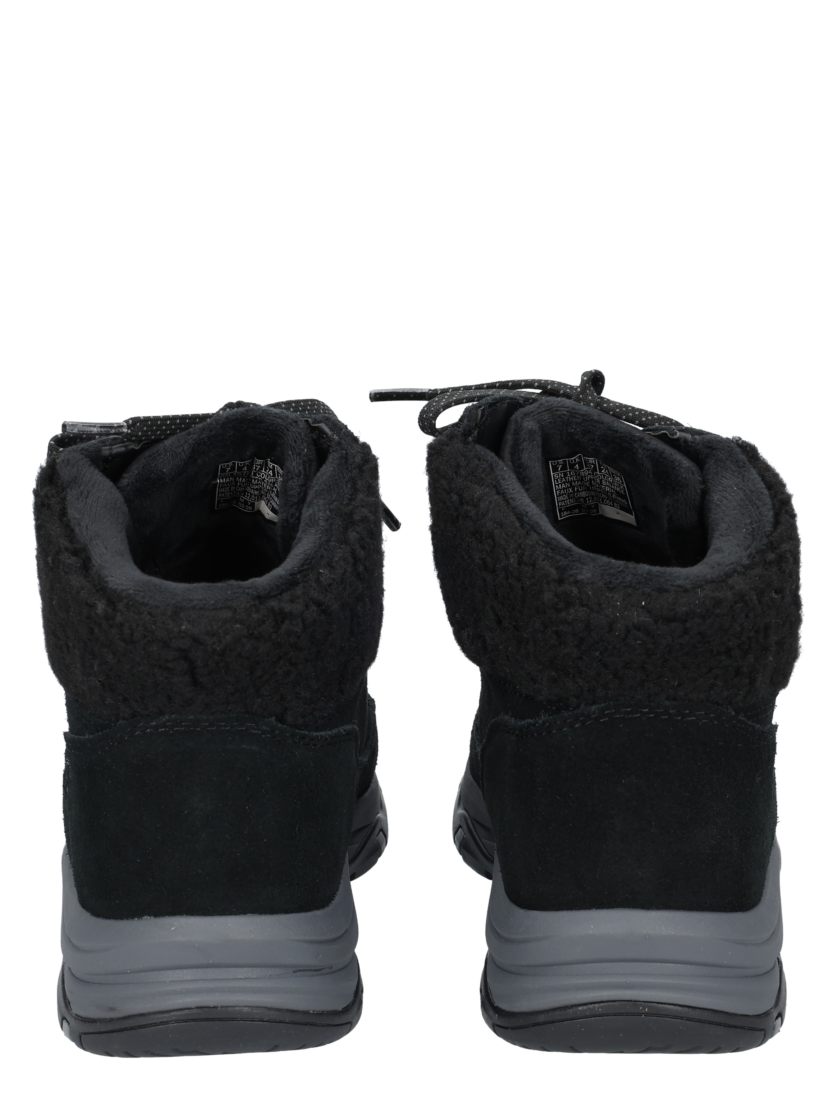 boot, winter boot, black, fleece, ankle boot
