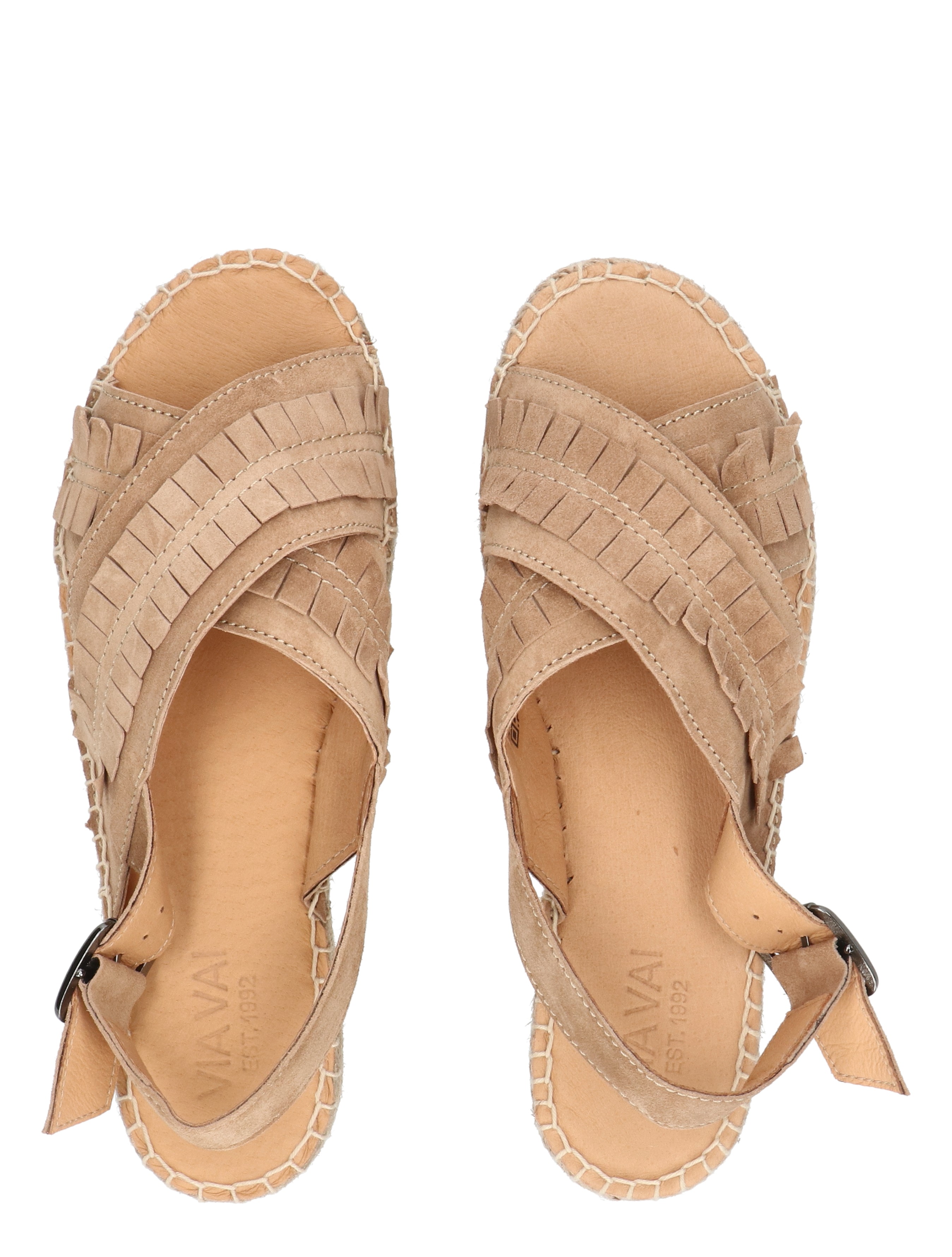sandalen, sandalen metri, suede, sandalen metFringes, slippers