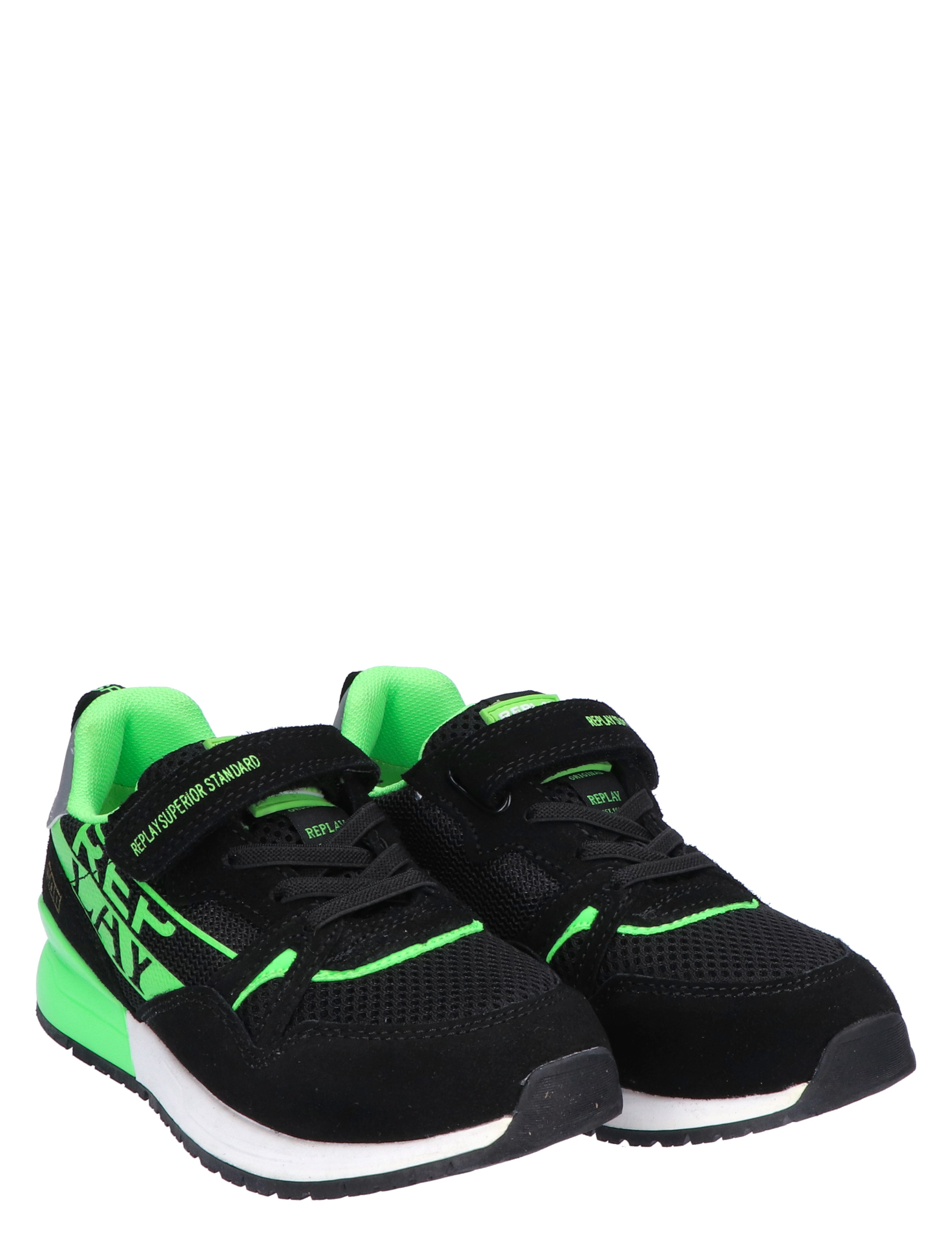 Replay - Shoot 11 Black Acid Green - Jongens - Sneakers - Lage Sneakers - 46738_11_5