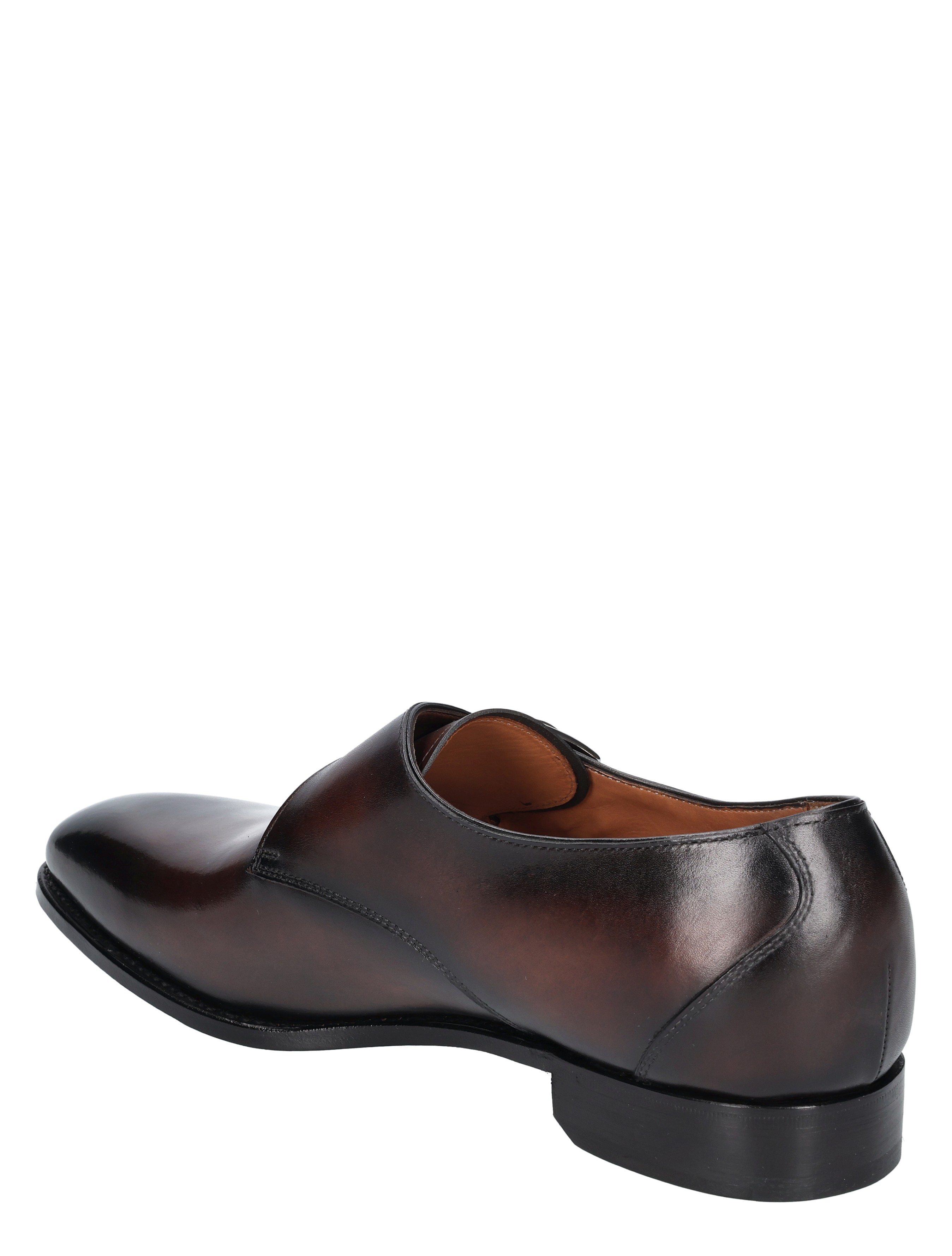 leren schoen, donkerbruin, loafers, lakleer, zool