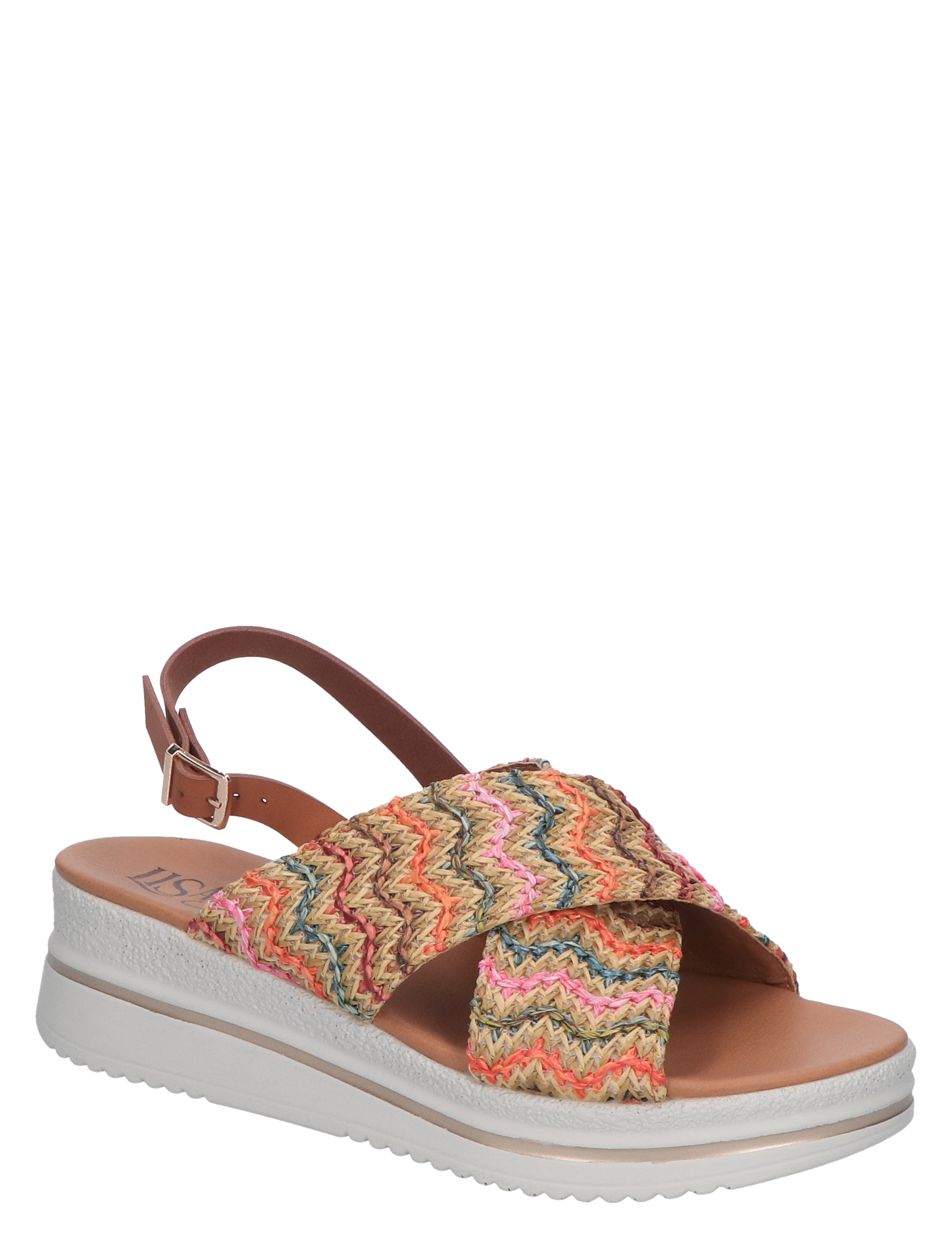 Lisa & Jo - Wikje Beige Multi - Dames - Sandalettes - 47620_77_3