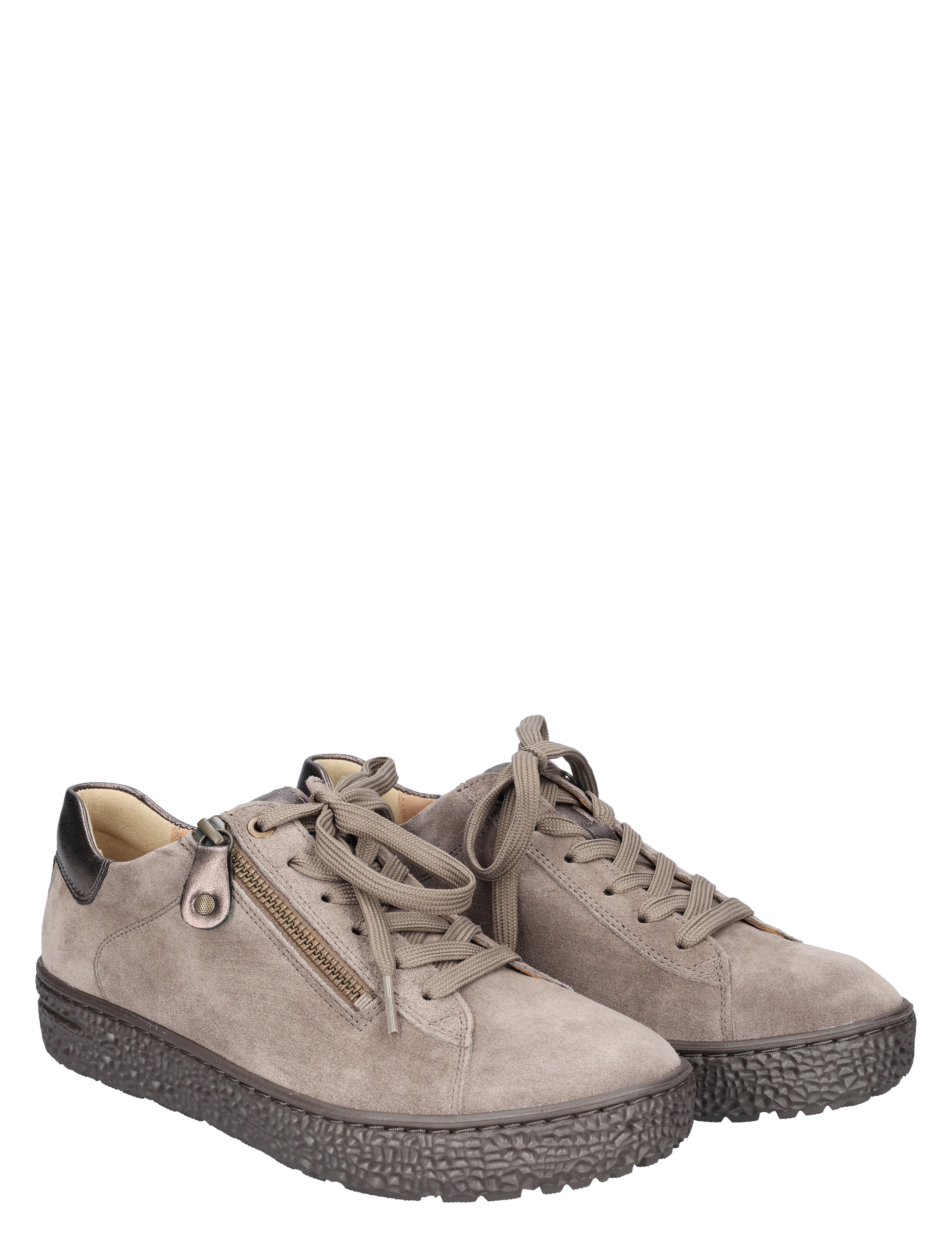sneakers, grijze, suede, ritssluiting, zwarte zool