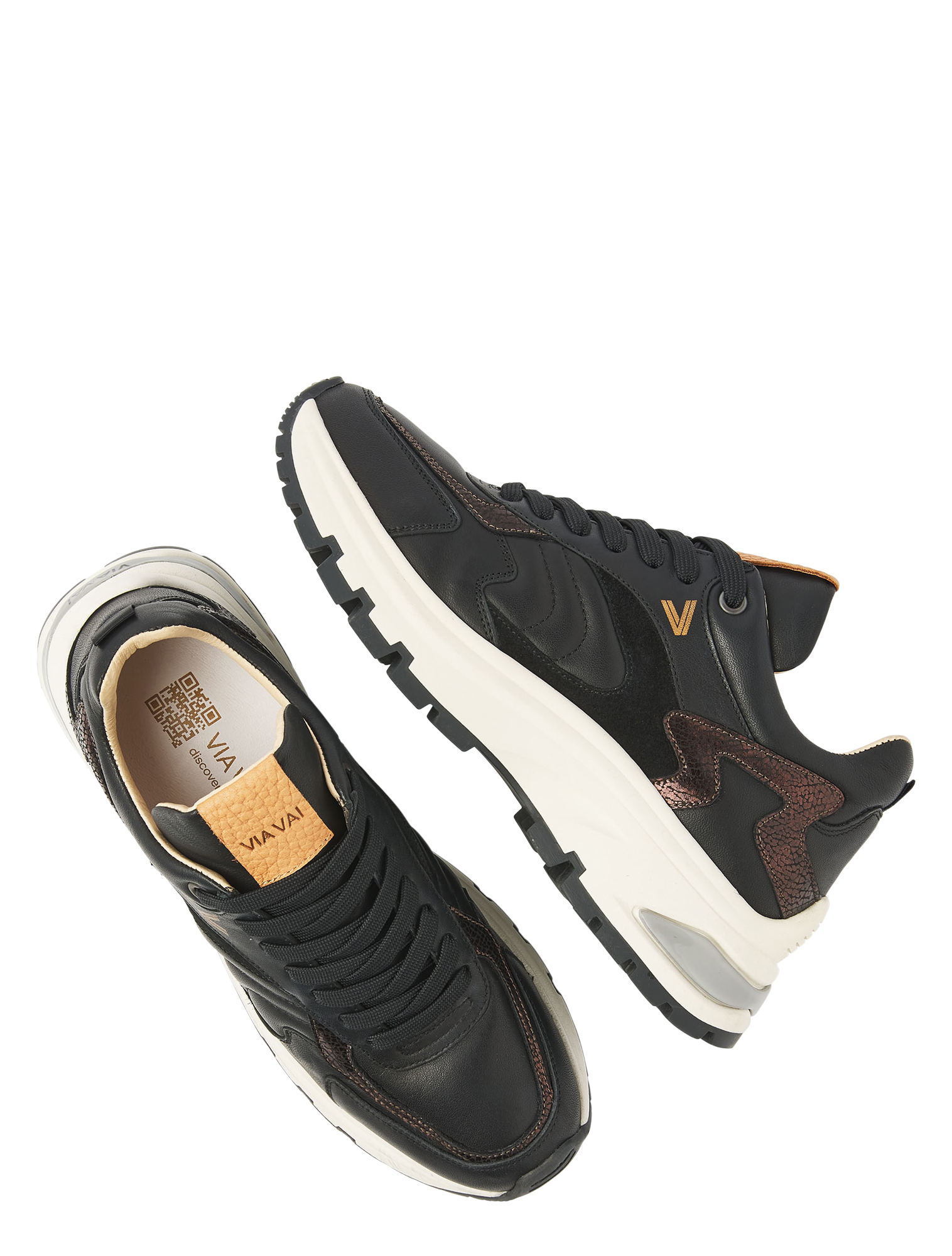 VIA VAI - Liz Leighton 62317 01-900 Black - Sneakers - Dames - Lage Sneakers - 50069_11_4