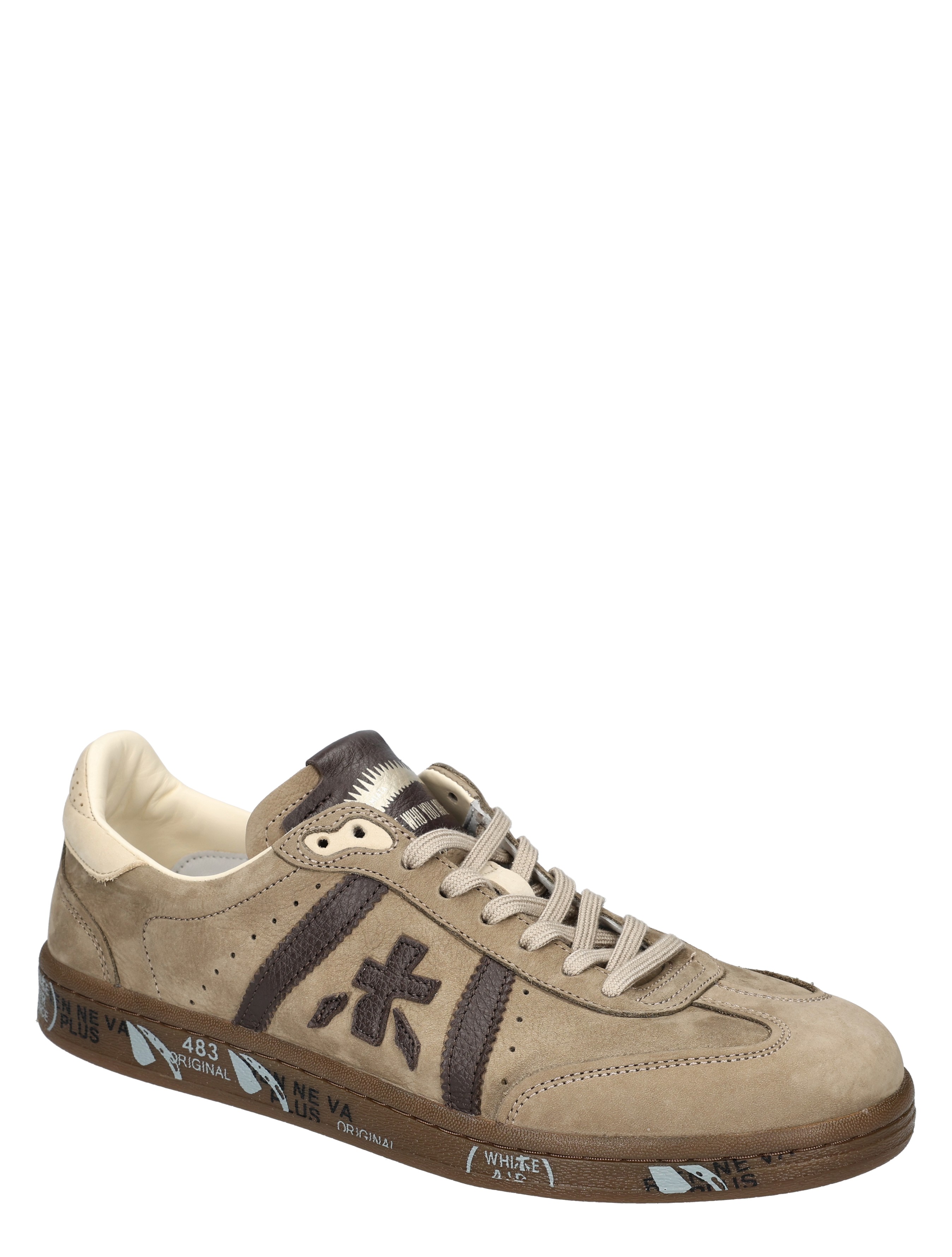 sneaker, soort sneaker, loper, taupe, suede