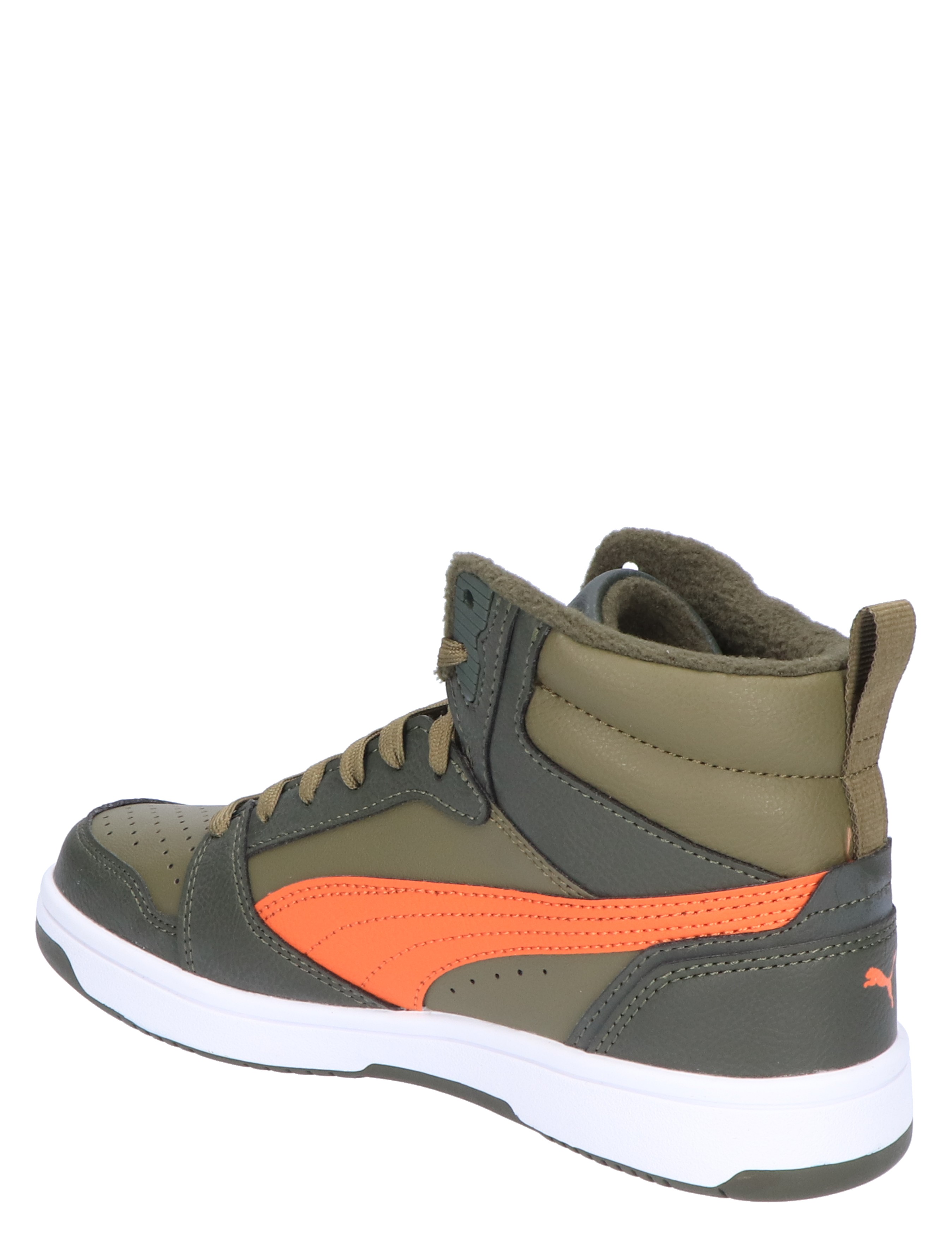 Puma - Rebound V6 Mid Wheater Jr Dark Olive Maple Syrup - Meisjes - Jongens - Sneakers - Sneakers - Hoge Sneakers - Hoge Sneakers - 44966_66_4