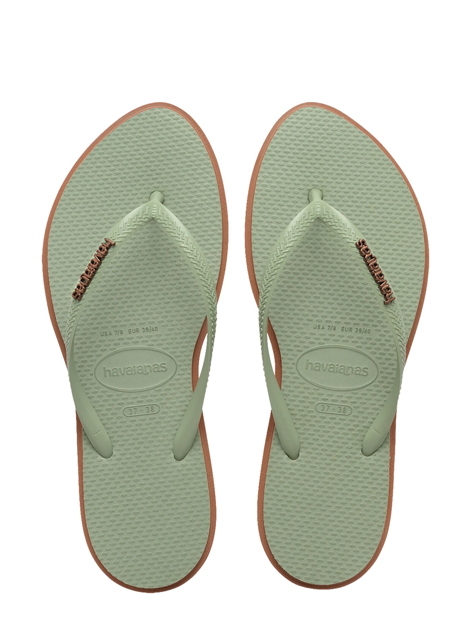 Havaianas - Slim Point  Rust Smoke Green - Dames - Slippers - 50480_66_1