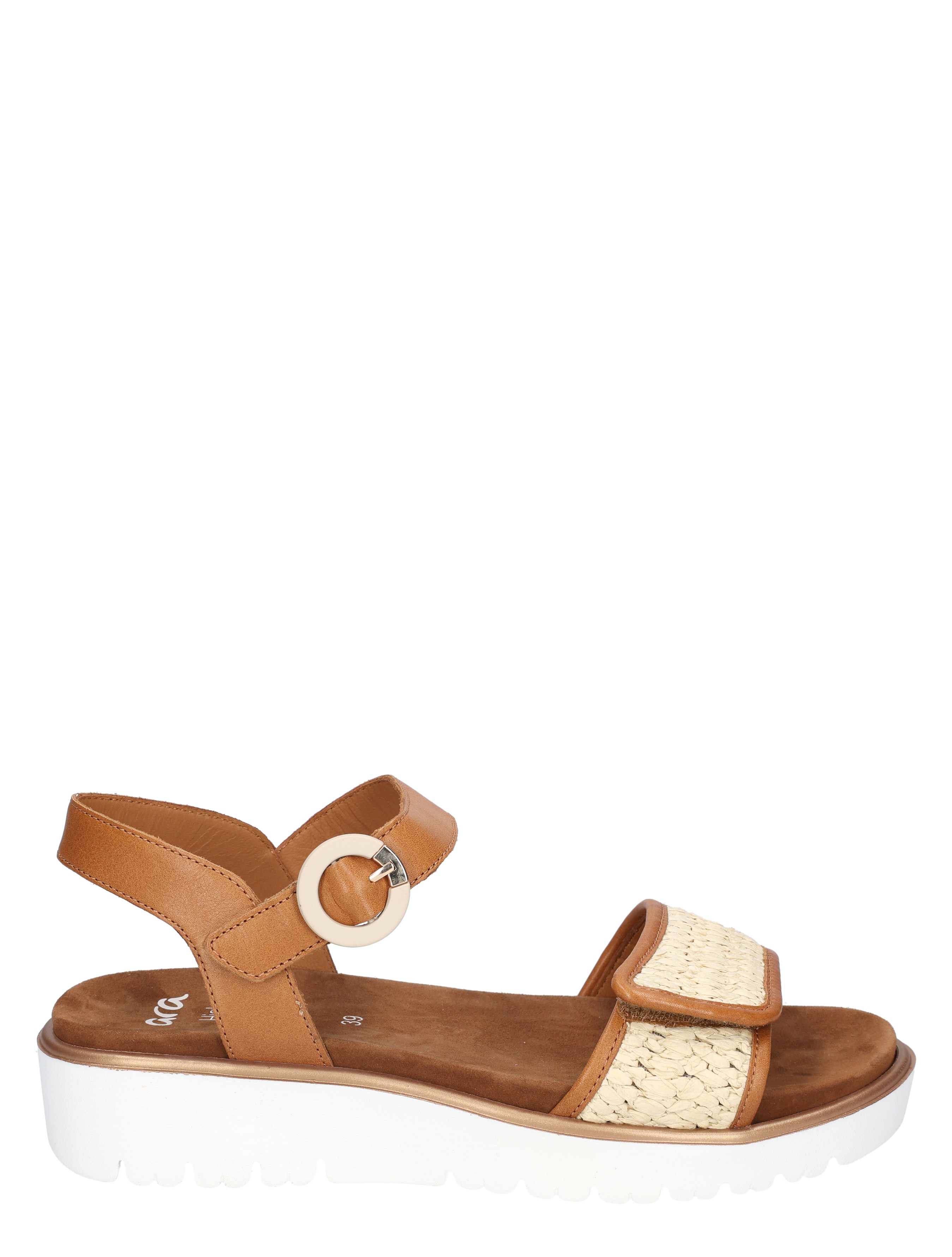 Ara - Bilbao 12-33519-09 09 Cognac Natural G-Wijdte - Dames - Sandalen - 50428_02_1