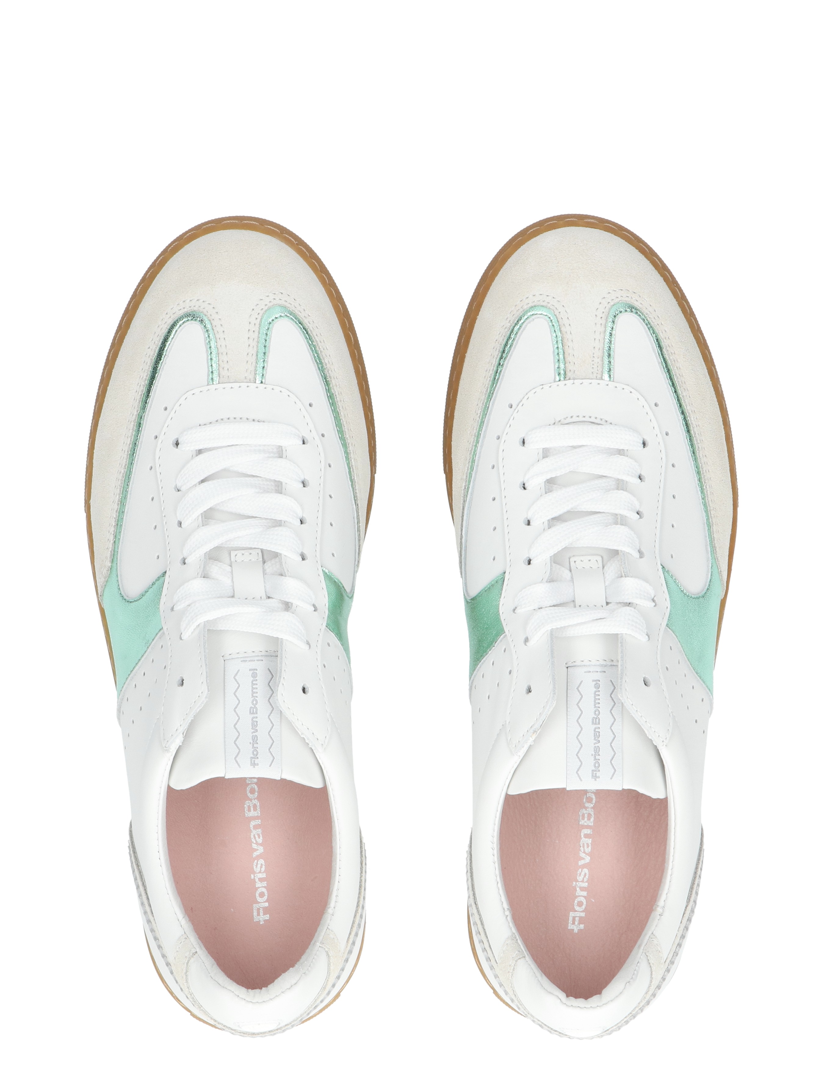 Floris van Bommel - Minni 60-05 White Green G-Wijdte - Sneakers - Dames - Lage Sneakers - 47136_86_7
