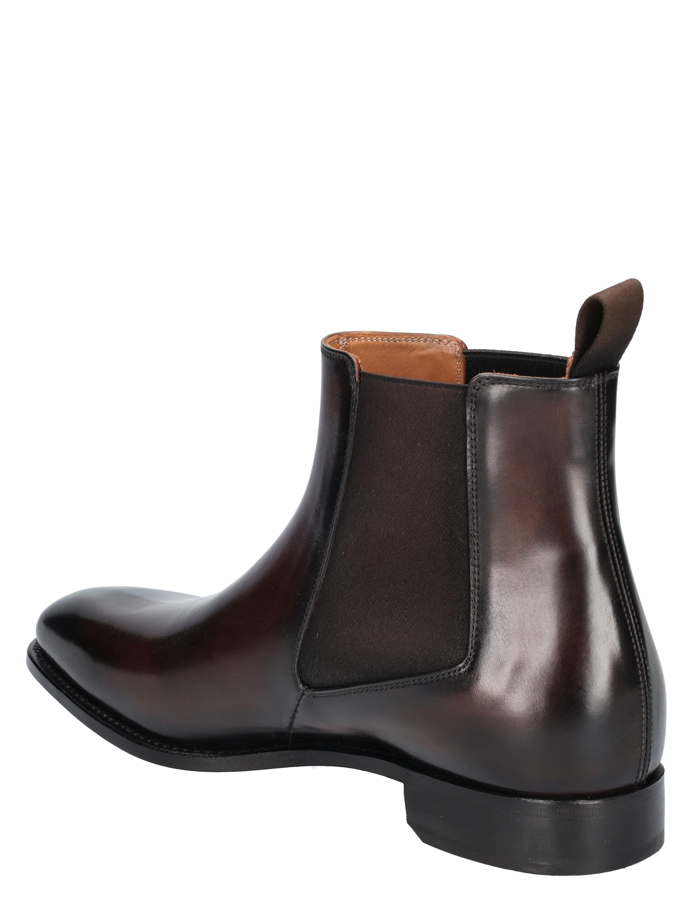Chelsea boot, Leer, Zwart, Elastisch zijpaneel, Enkellaars