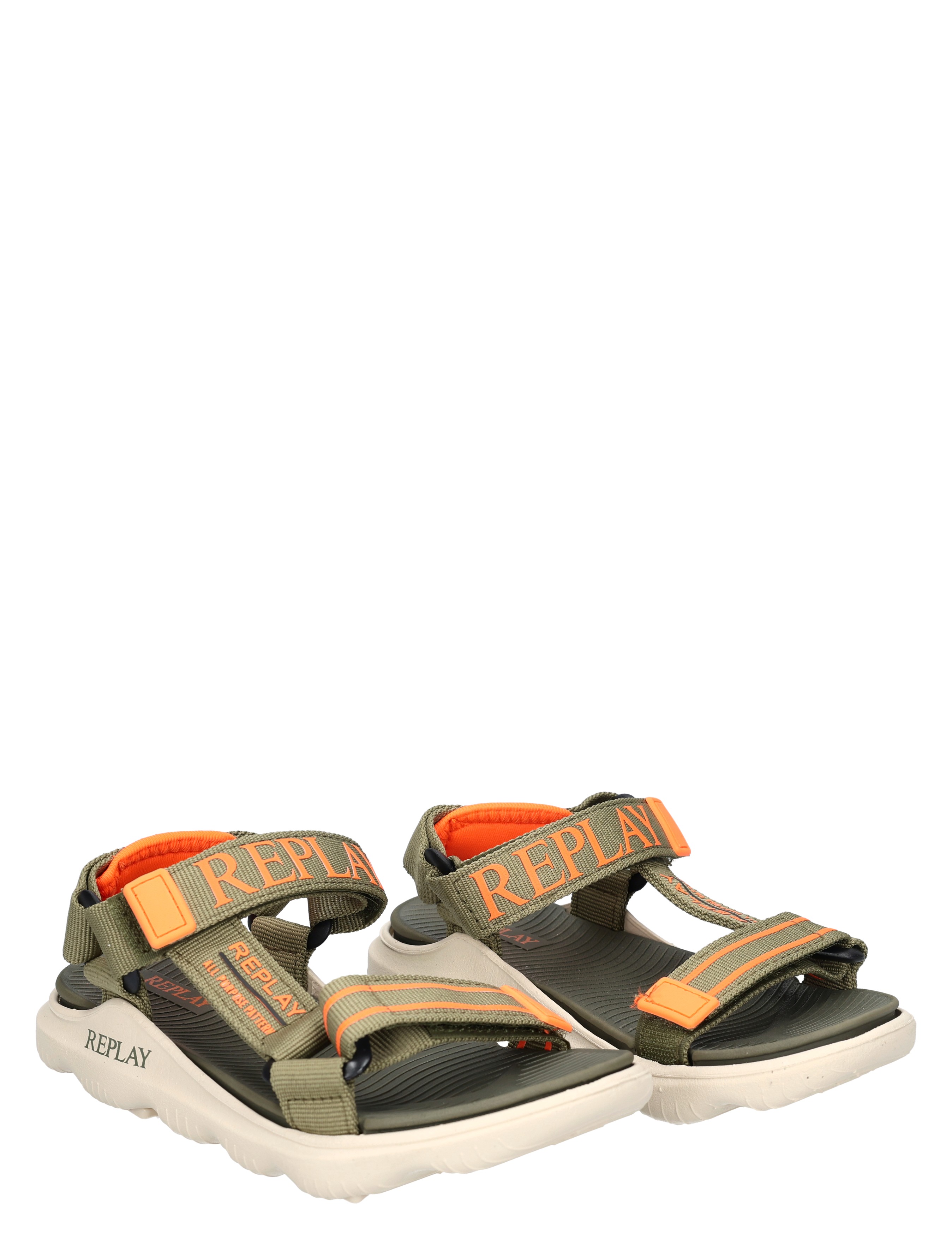 Replay - JT540003T 3119 Army Green Fluo Orange - Sandalen - Jongens - 49845_66_5
