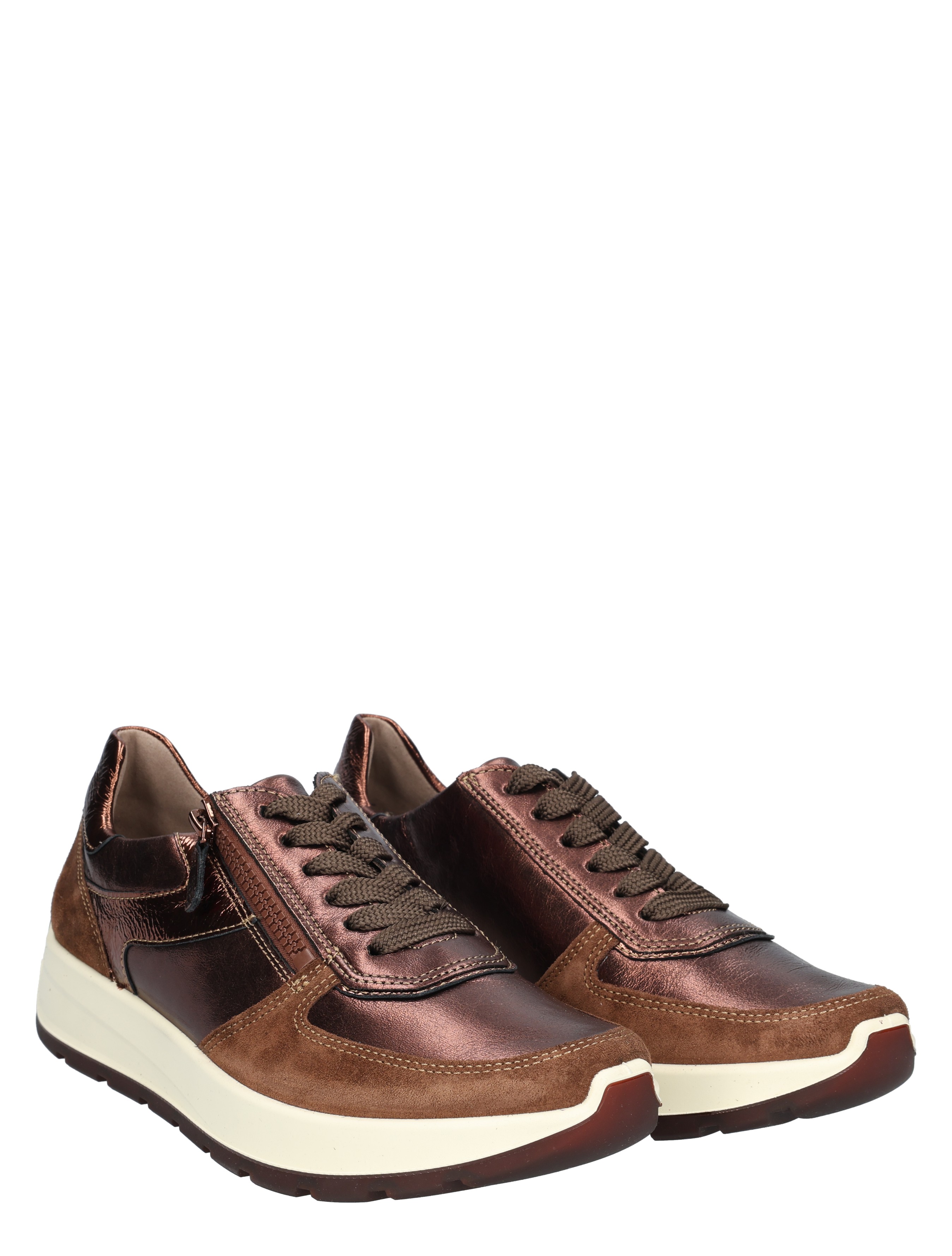Ara - 12-25112-03 Mocca Gold H-Wijdte - Dames - Veterschoenen - Casual Veterschoenen - 48822_53_5