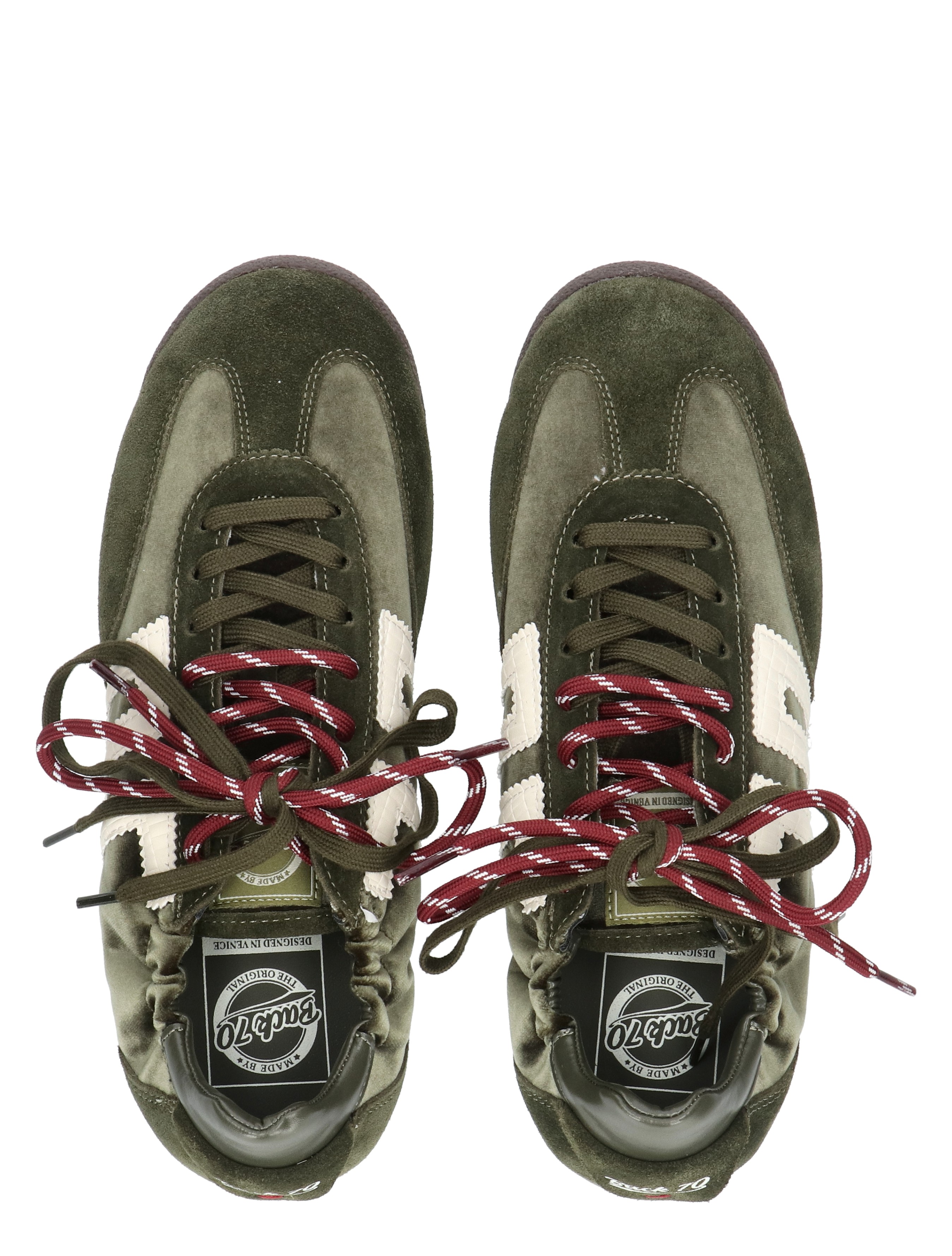 sneakers, sivergreen, lentedoons, suede, lila veters