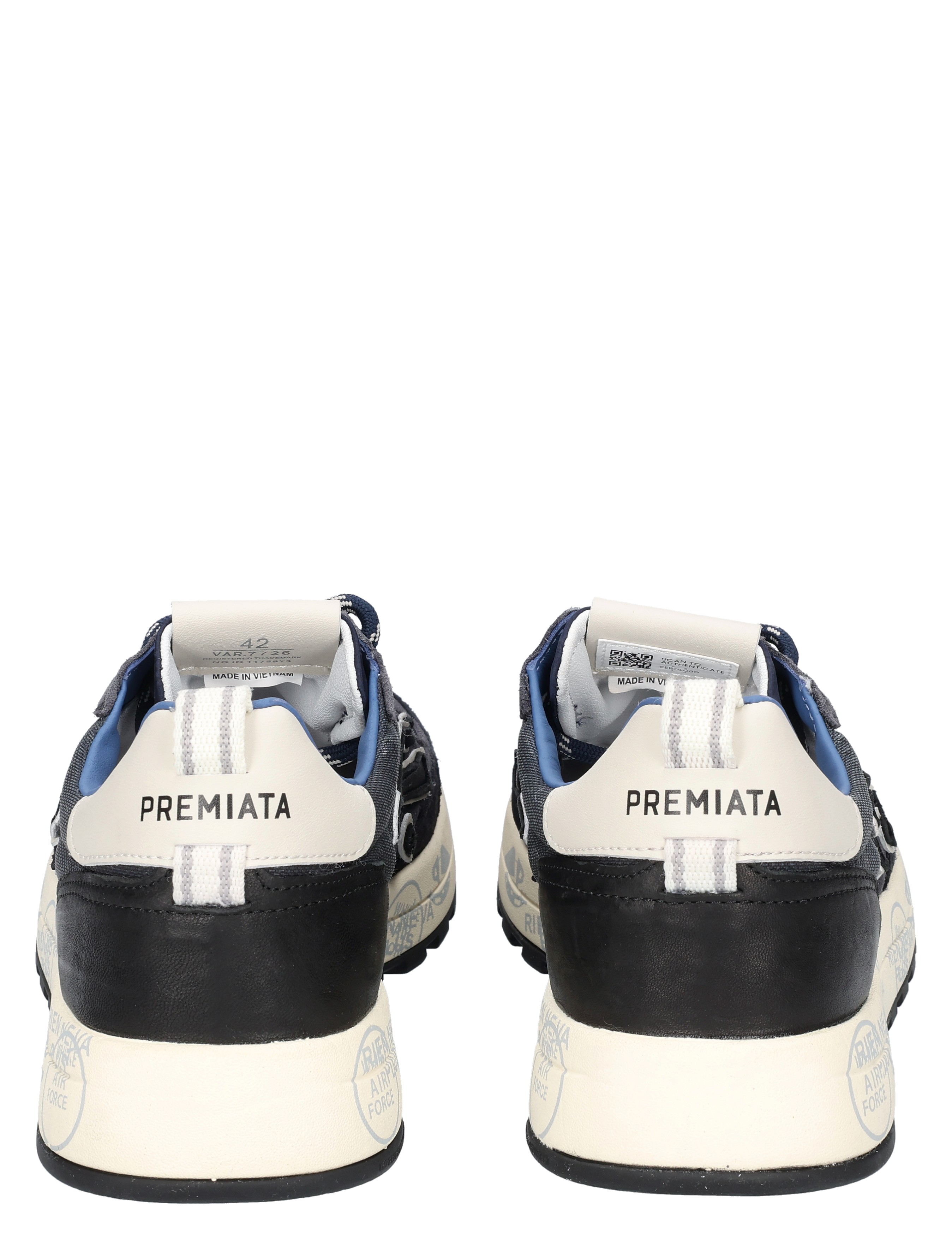 sneakers, sportschoenen, leren, witte accenten, dubbele hiel
