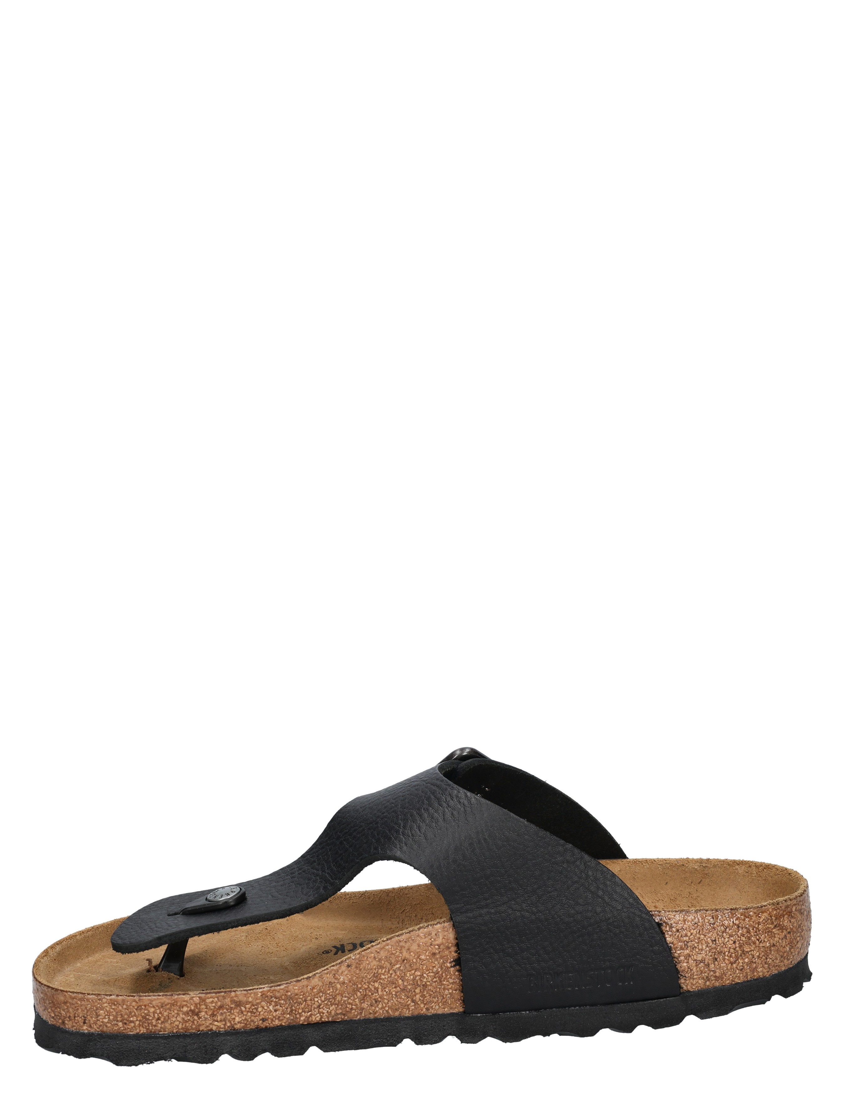 slipper, sandalen, zwart, enkellusband, corkzool