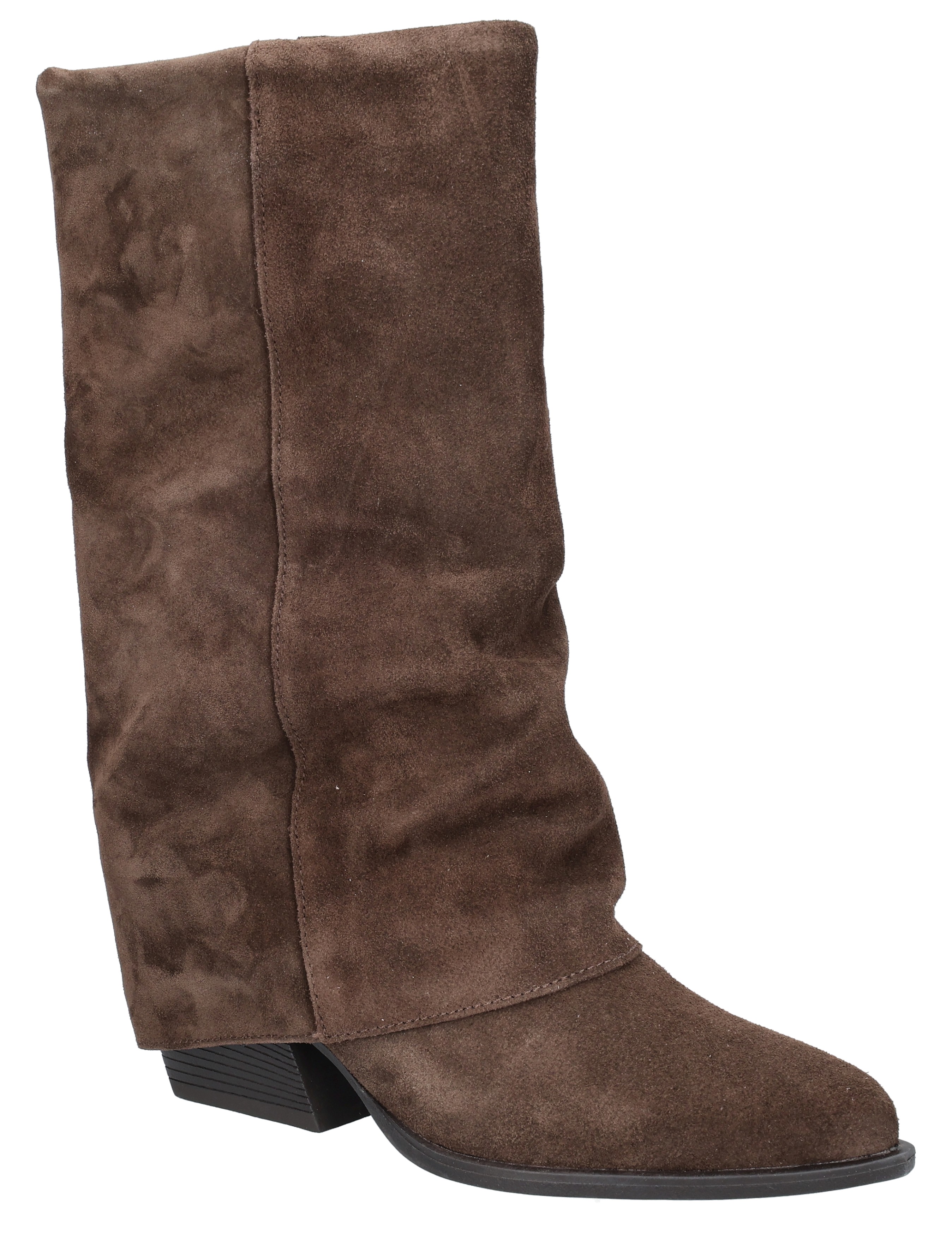 boot, boots, knee-high, brown, suede