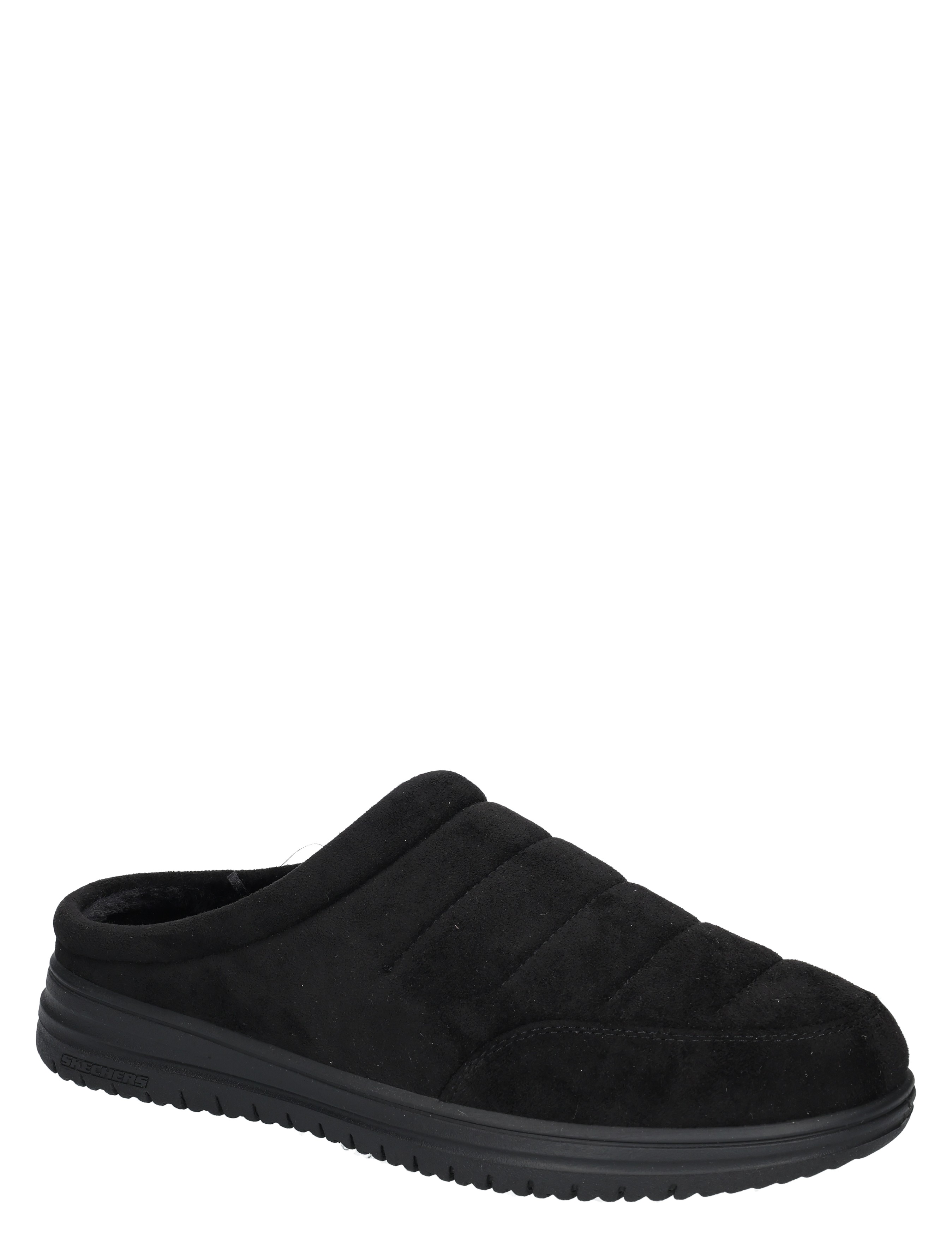 slipper, slippery, zwart, quilted, slip-on