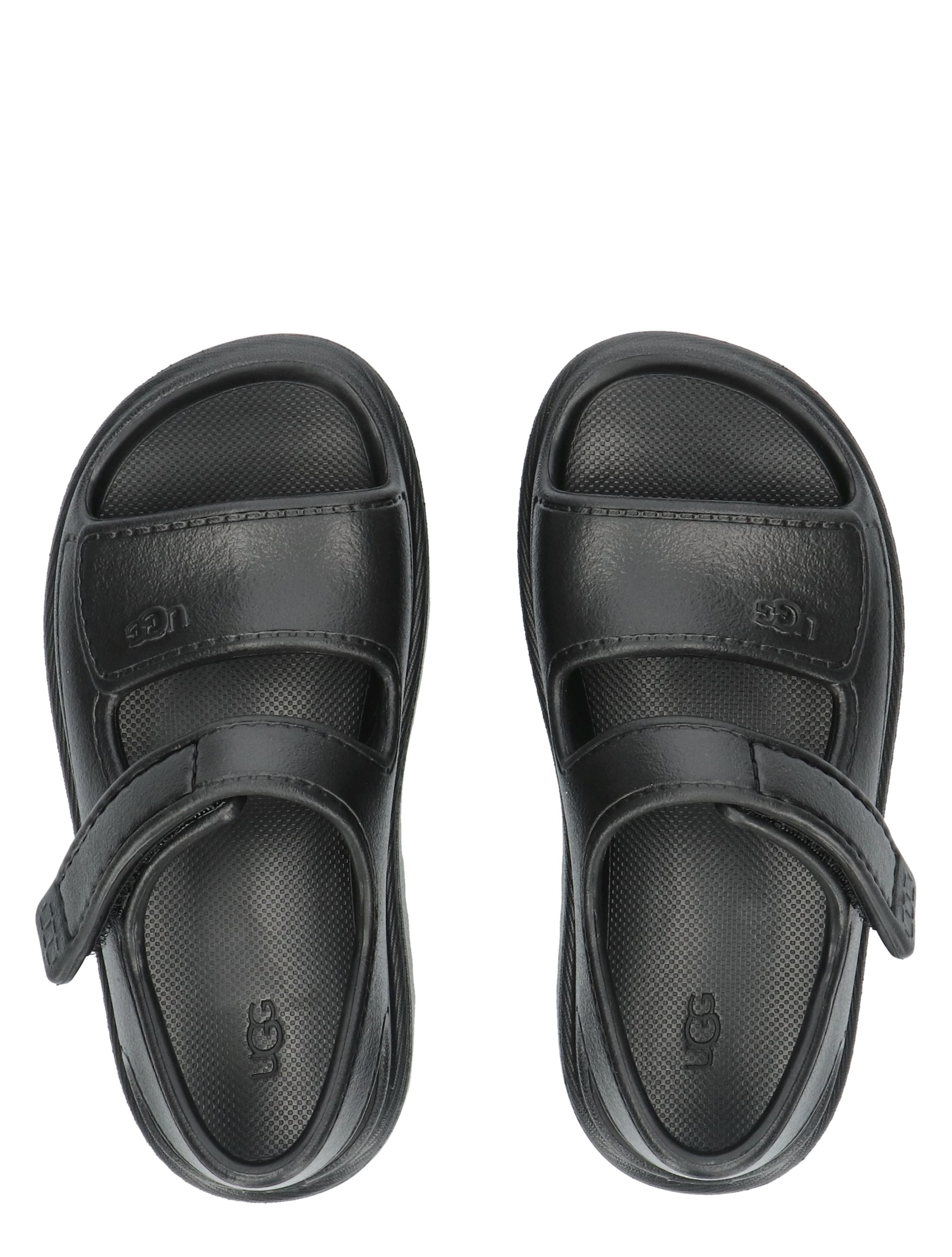 sandalen, zwarte, voetbed, gesp, UGG