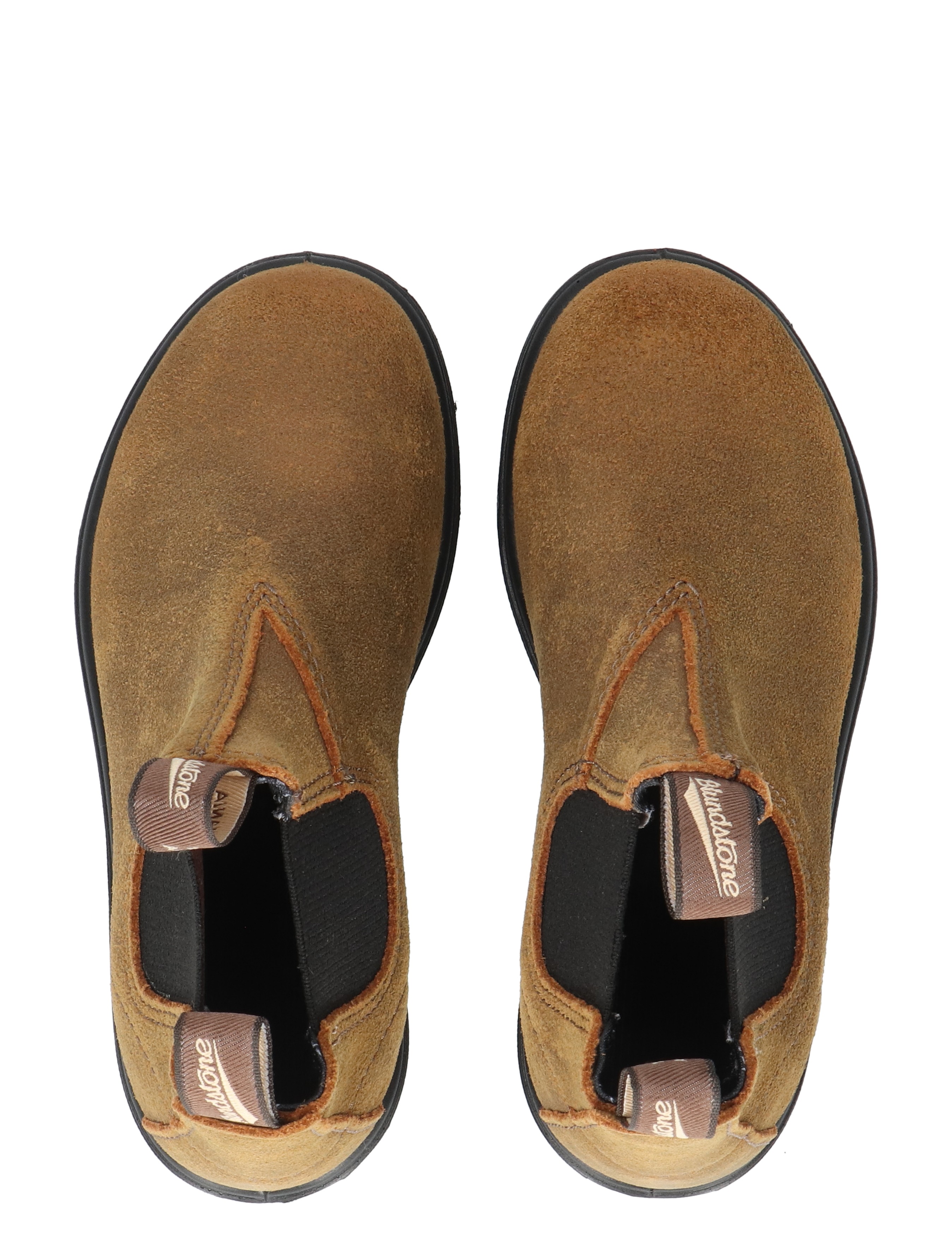 boots, ankle boots, suede, brown, slip-on