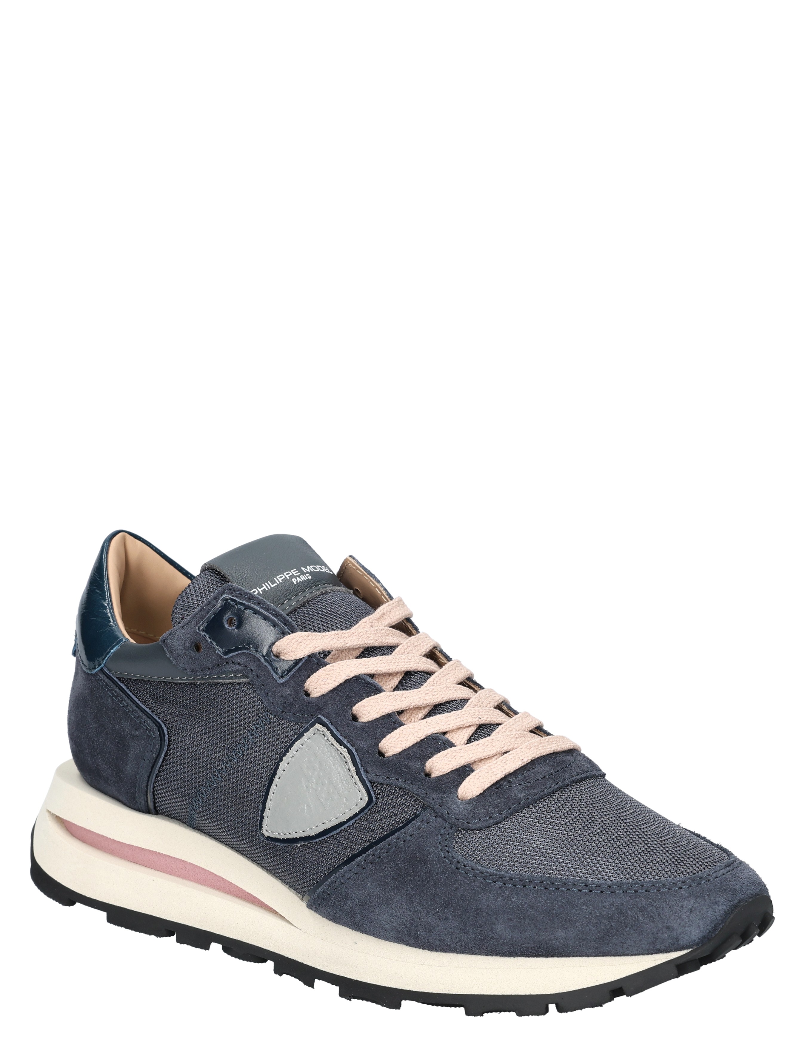 sneaker, neemkleur, luxe, stof, grijsblauw