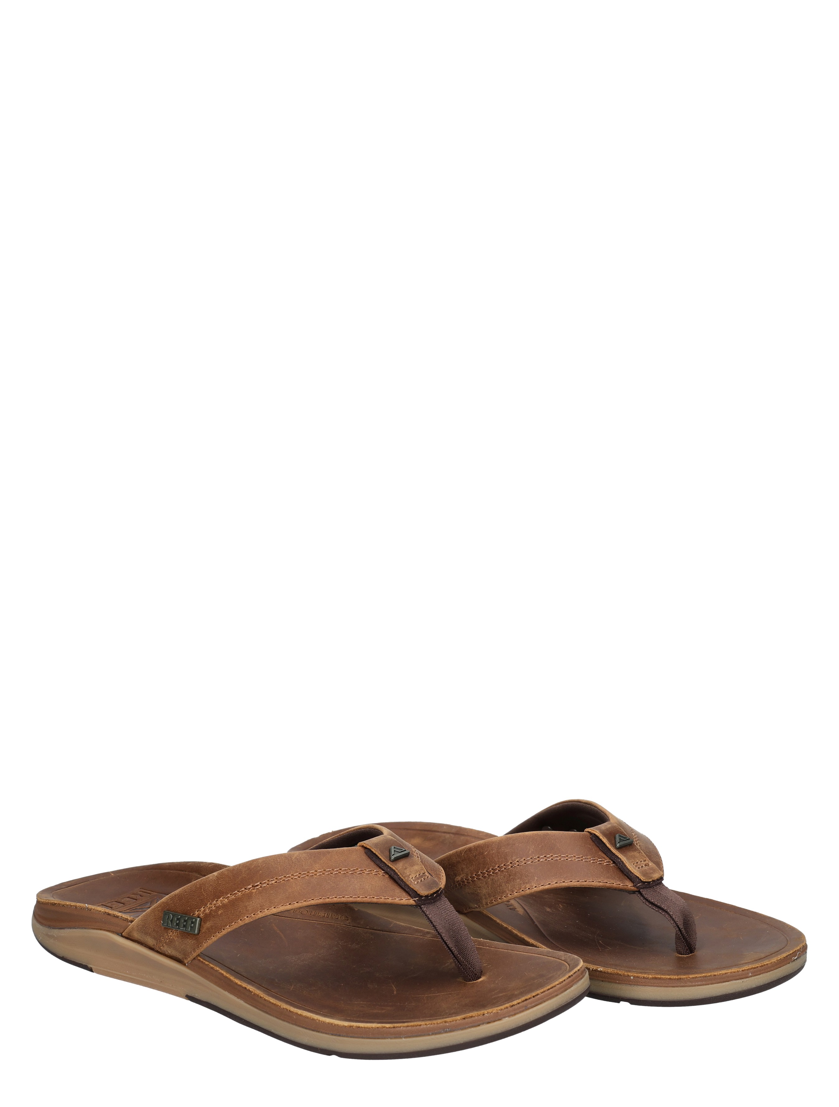slippers, sandalen, flip-flops, bruine, lederen