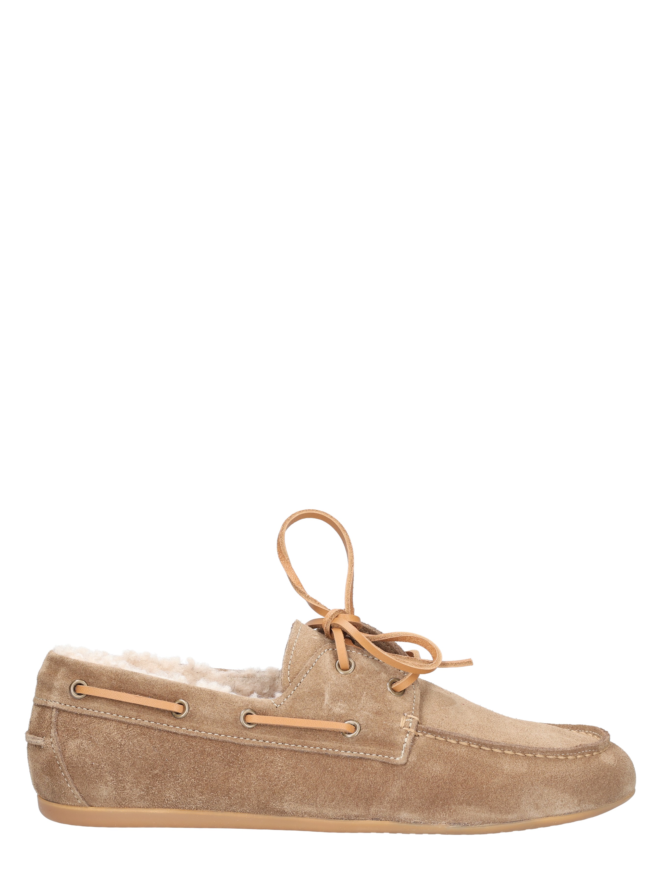 Miss Behave - Xanthi 1-p Taupe Suede Shearling - Dames - Veterschoenen - Casual Veterschoenen - 50763_77_1