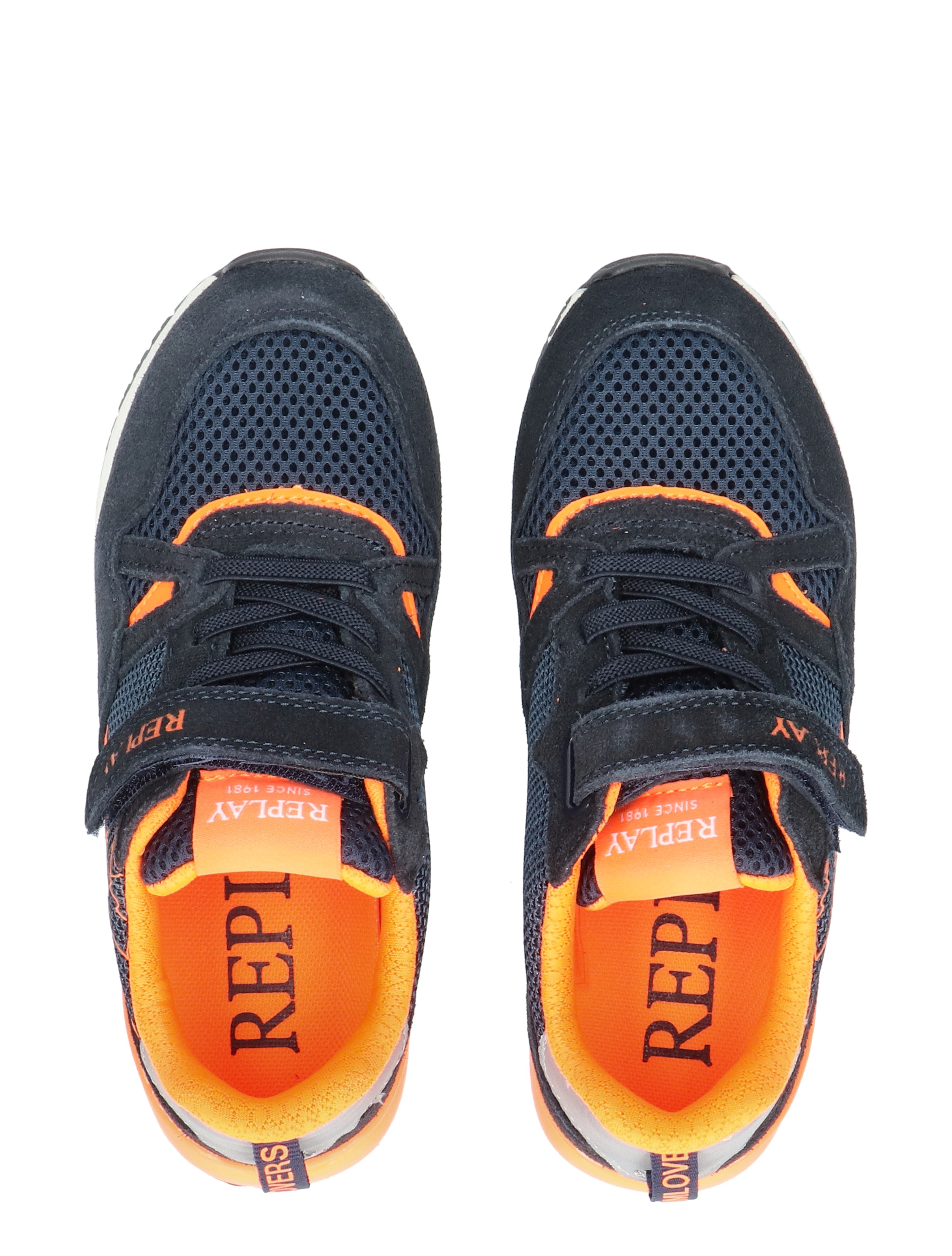 Replay - Shoot 14 JS290030L 3452 Navy Fluo Orang - Sneakers - Lage Sneakers - Jongens - 49844_33_7