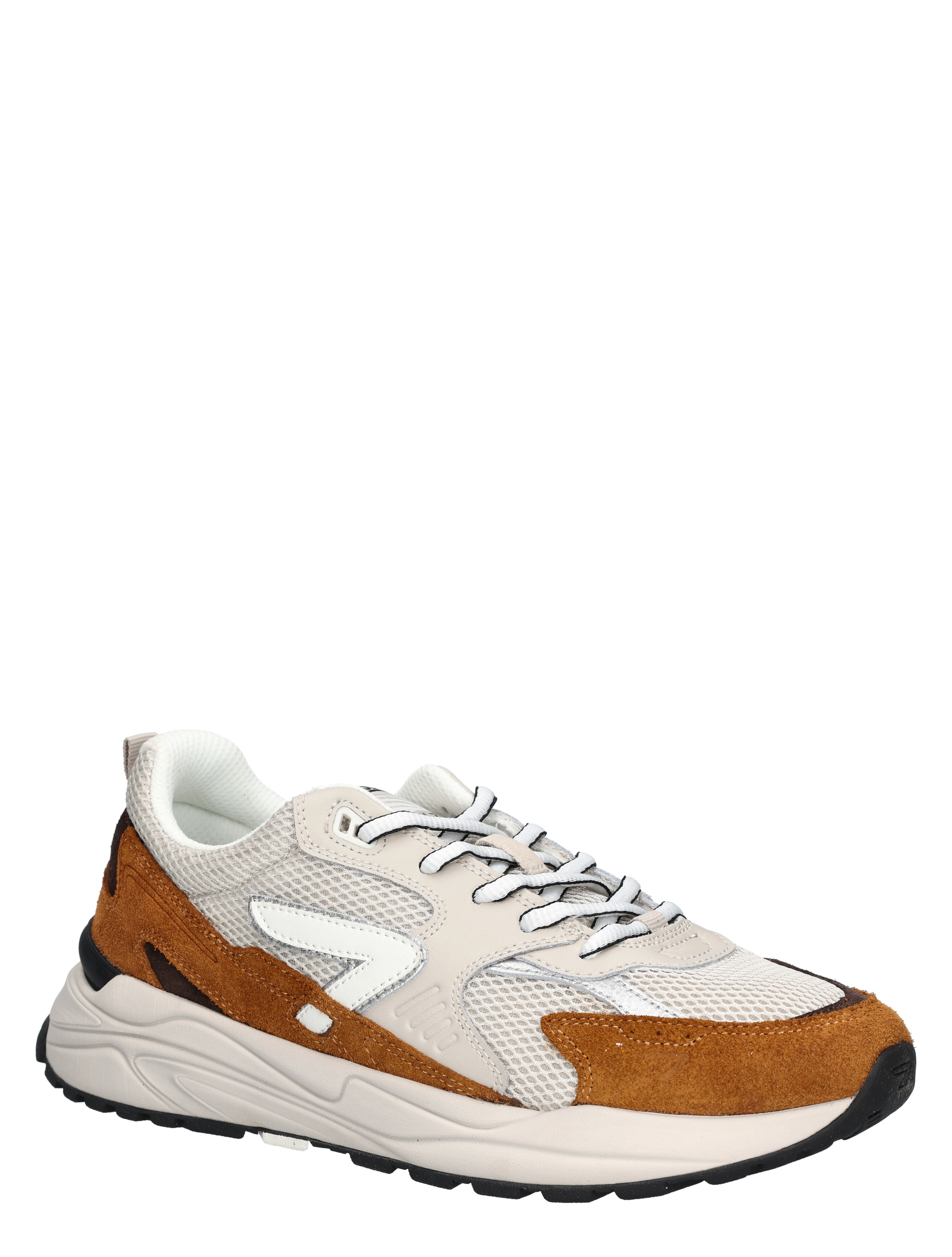 Hub Footwear - Grid Men Light Bone Cognac - Heren - Lage Sneakers - Sneakers - 48463_77_3