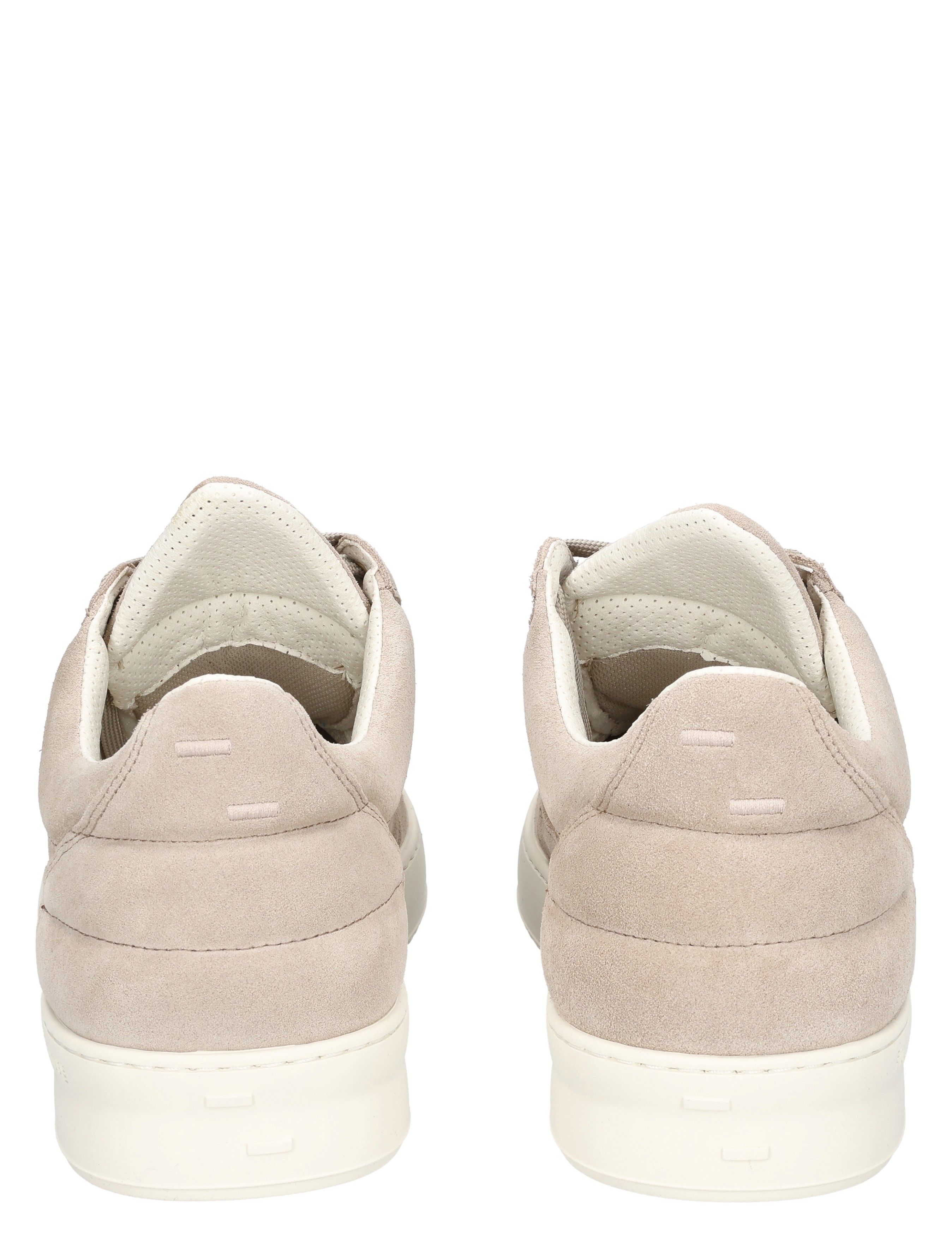 sneaker, beige, suede, laag model, witte zool