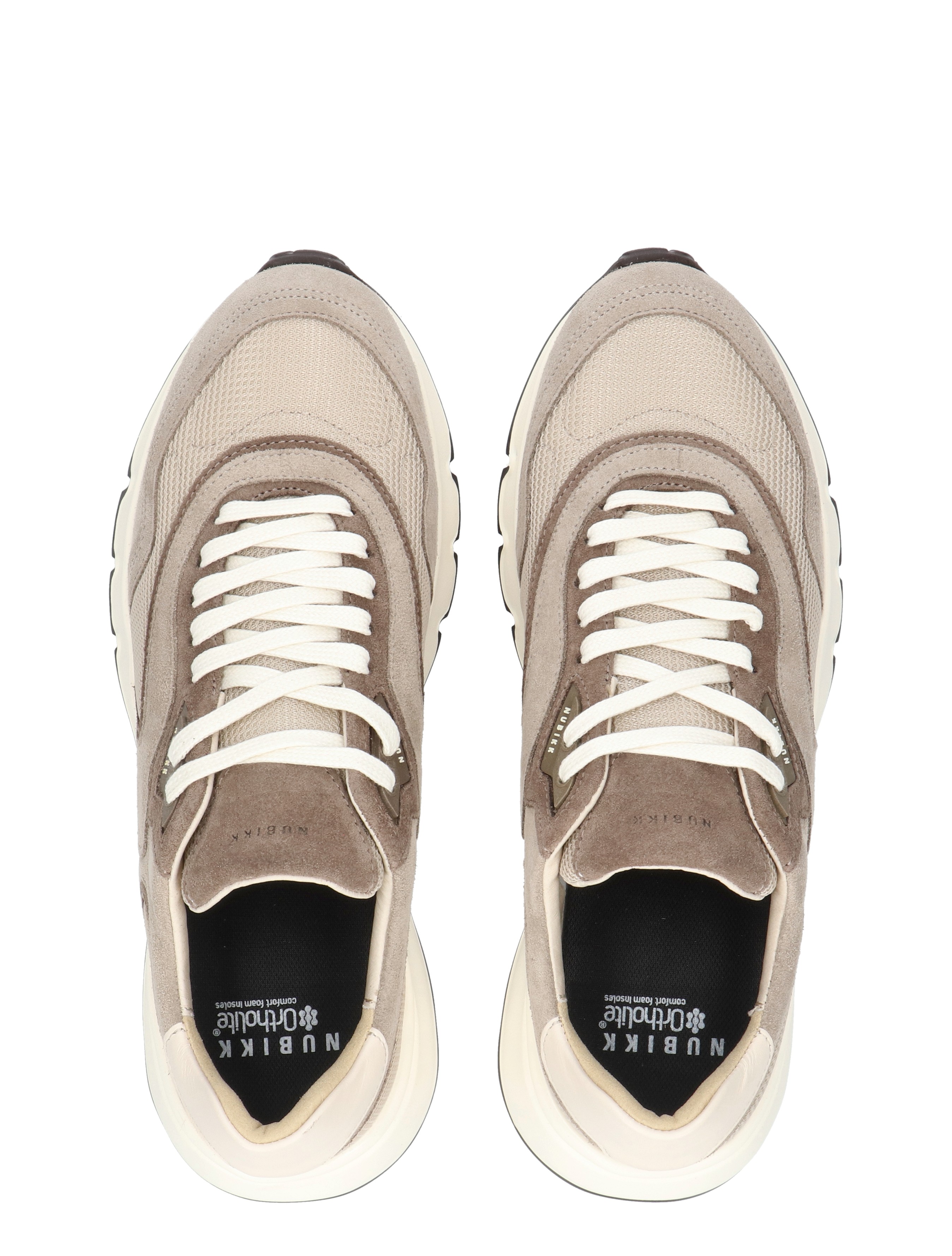 sneakers, beige, mesh, veters, zolen