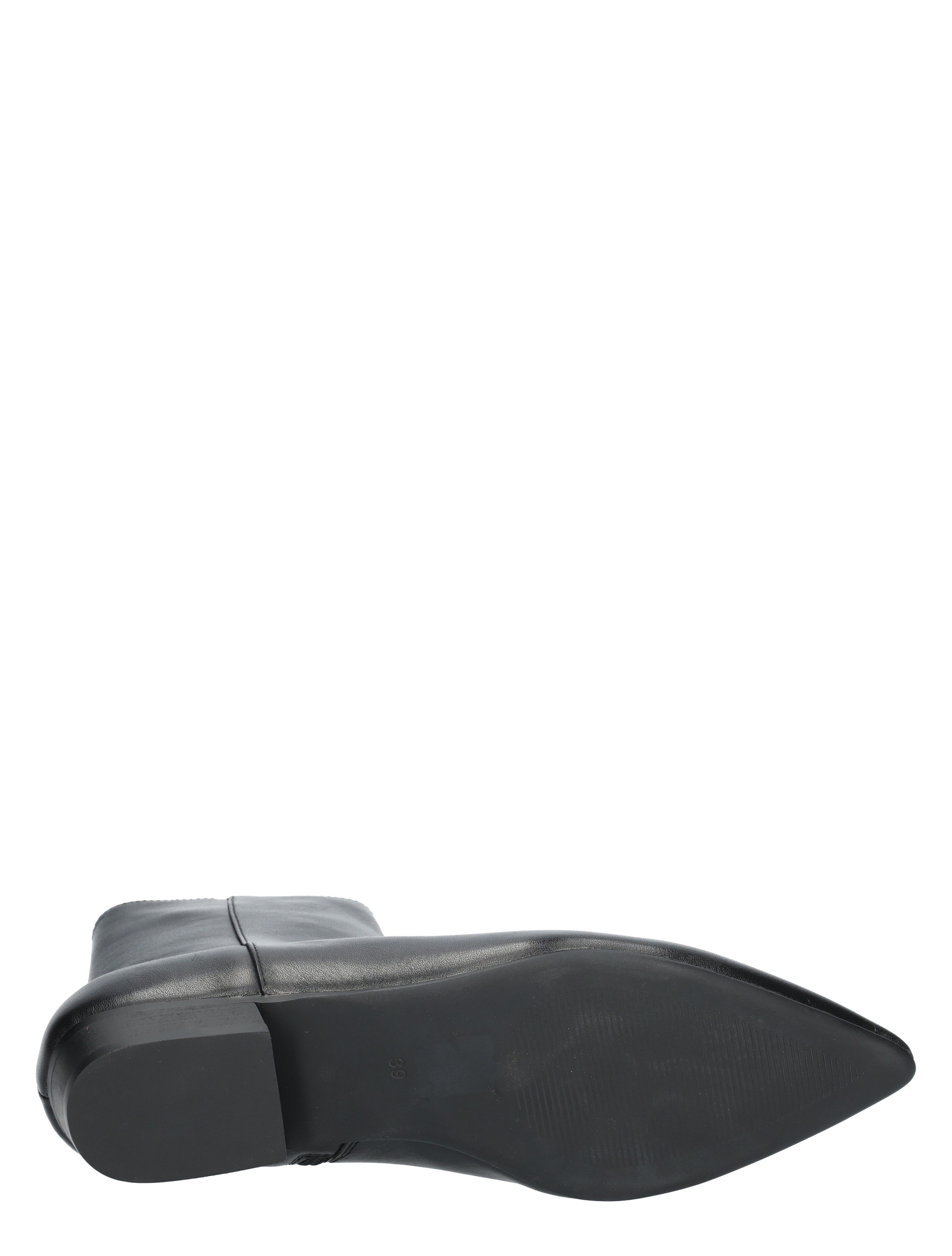 boot, ankle boot, black, leather, pointed toe