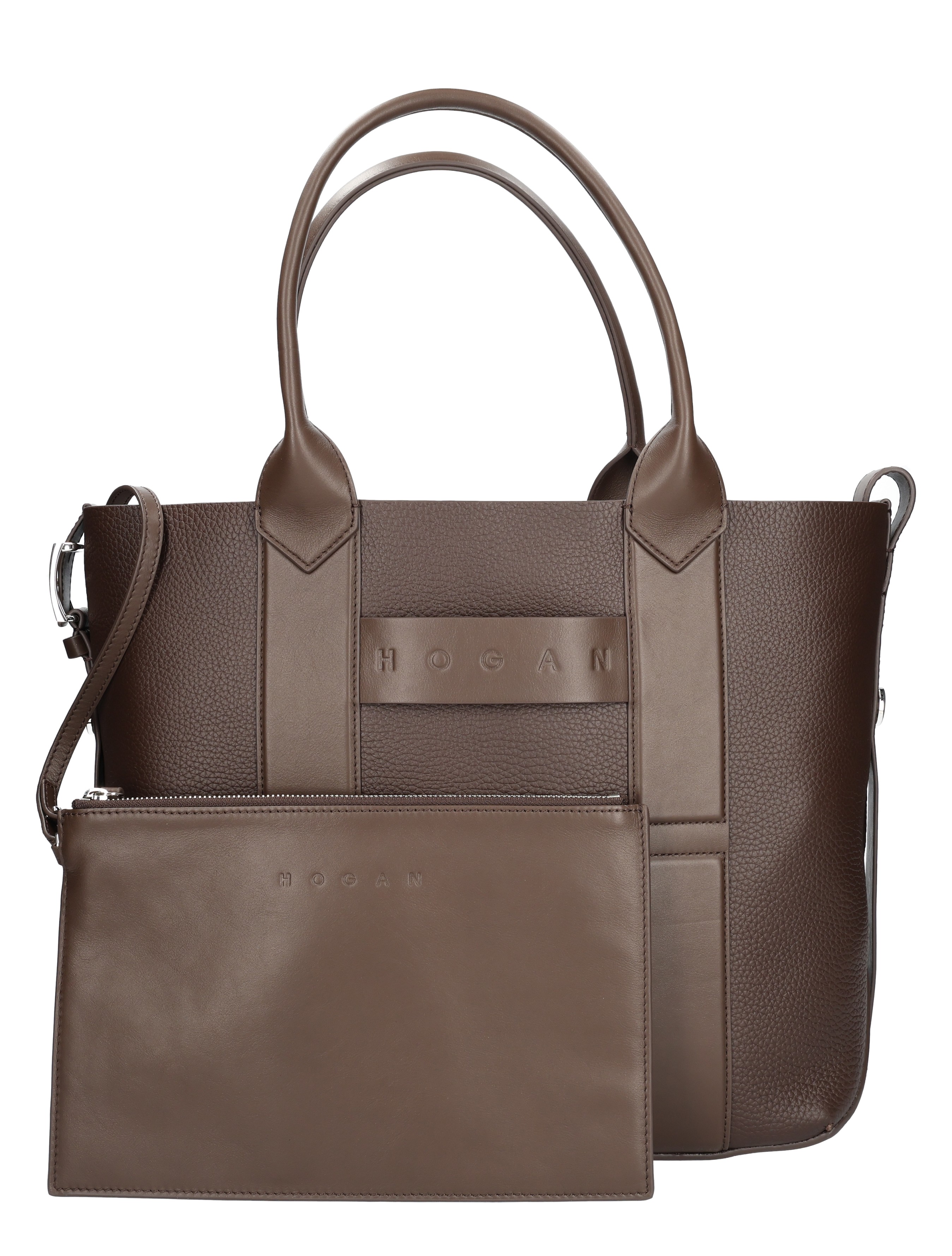 Hogan - Script Shopping Bag Media Coconut - Schoudertassen - Dames - 48116_22_2