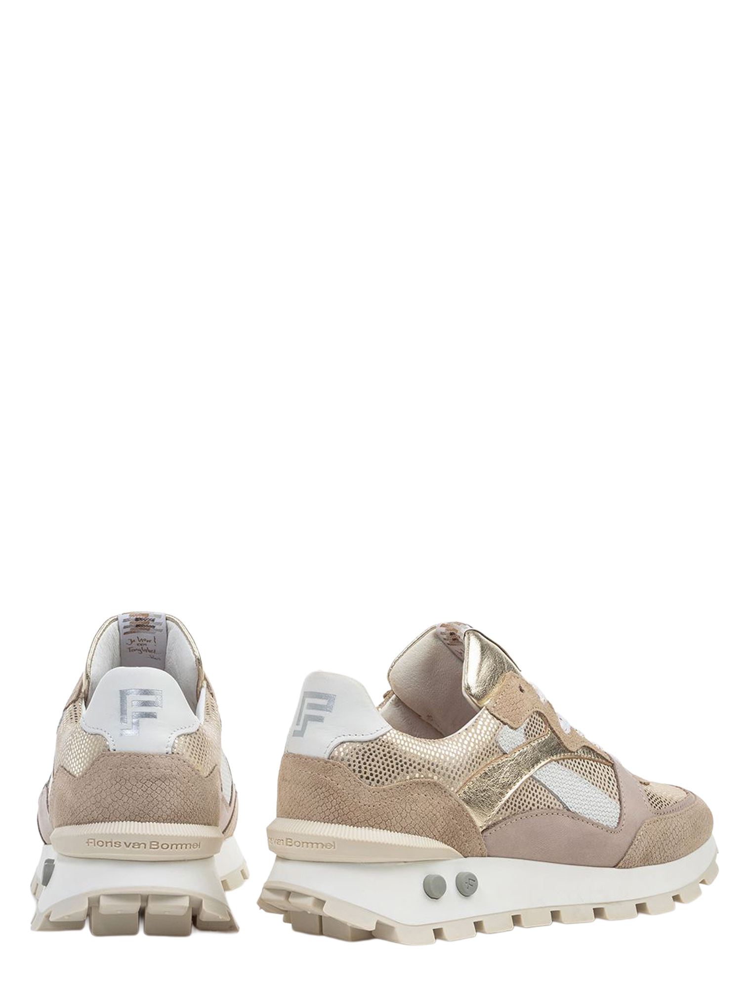 sneakers, casual shoe, mesh, glitter metallic, beige